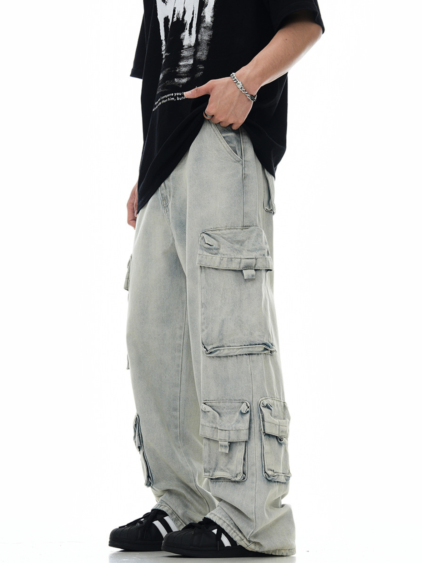 Men's Wash Multi-Pocket Cargo Pants