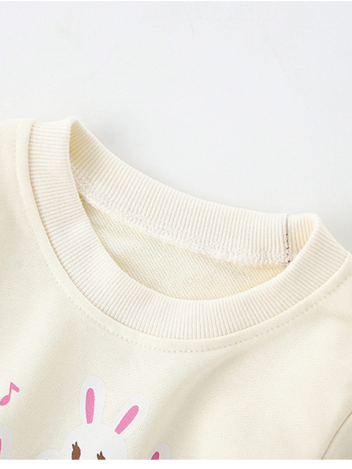 Children's Cute Rabbit Piano Crew Neck Sweatshirt