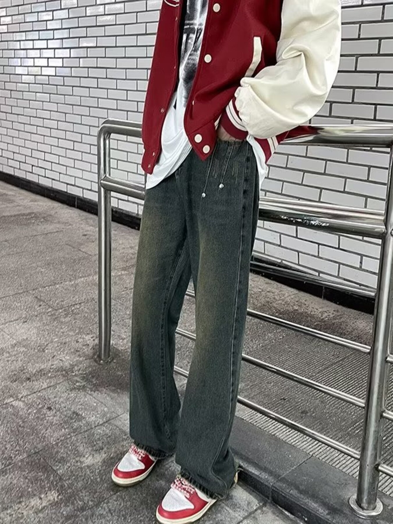 Men's Full Size Wash Loose Fit Jeans Plus Size