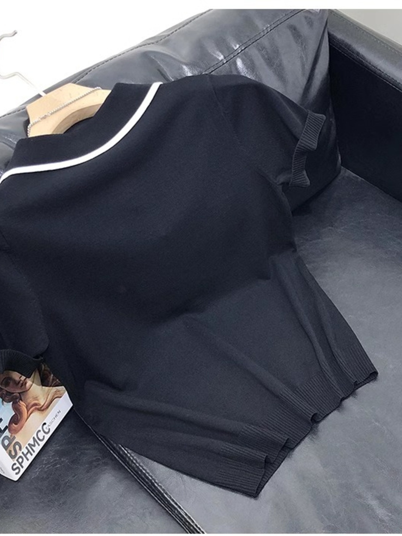 Men's Full Size Contrast Trim Knit Polo Shirt Plus Size