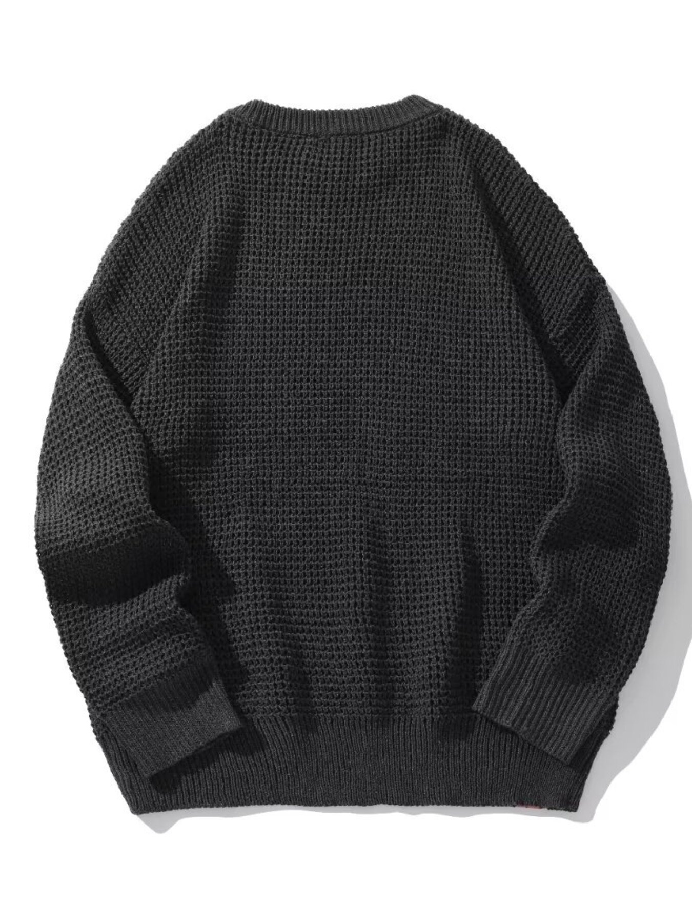 Men's Plus Size Textured Knit Crew Neck Sweater