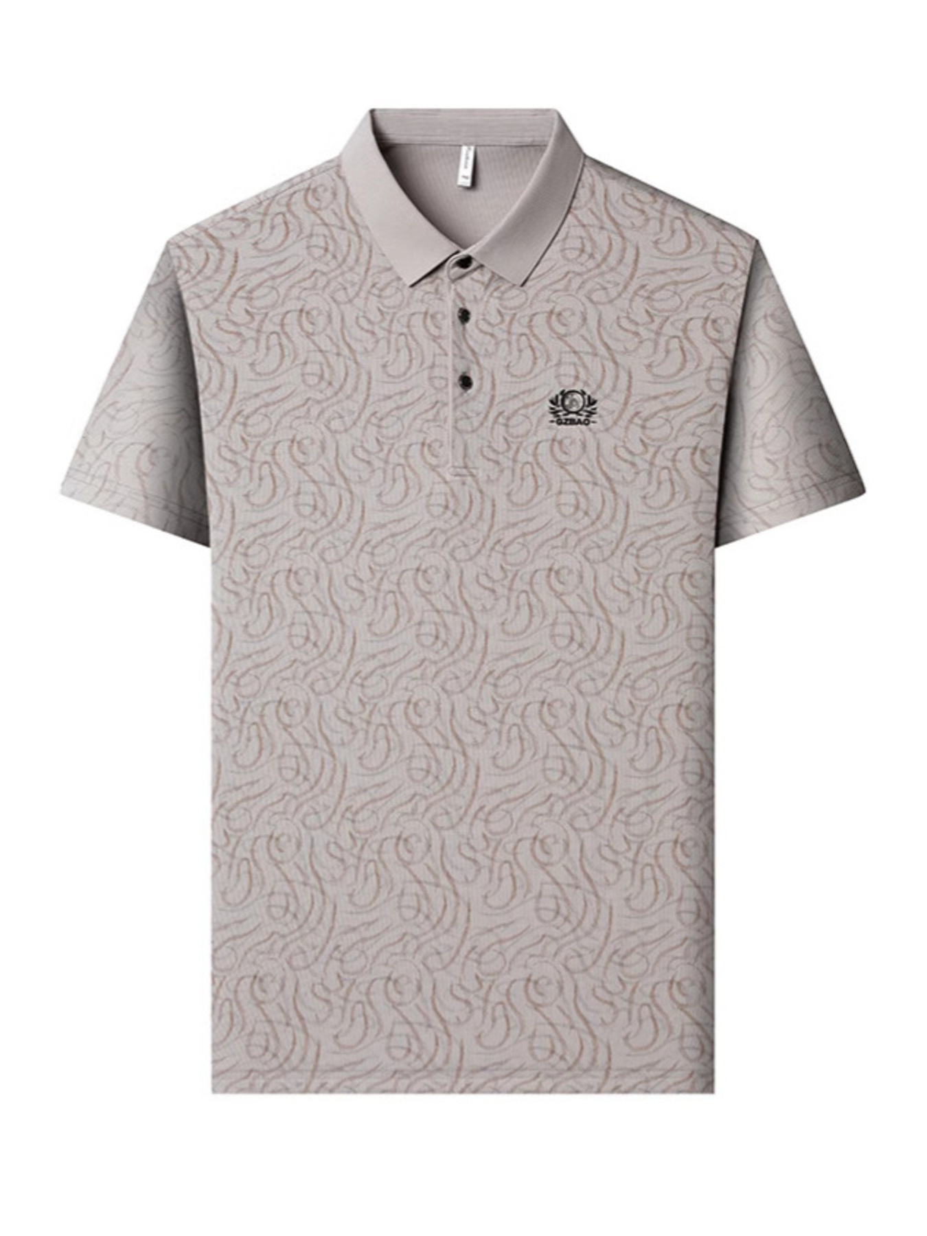 Men's Full Size Button Detail Short Sleeve Polo Plus Size