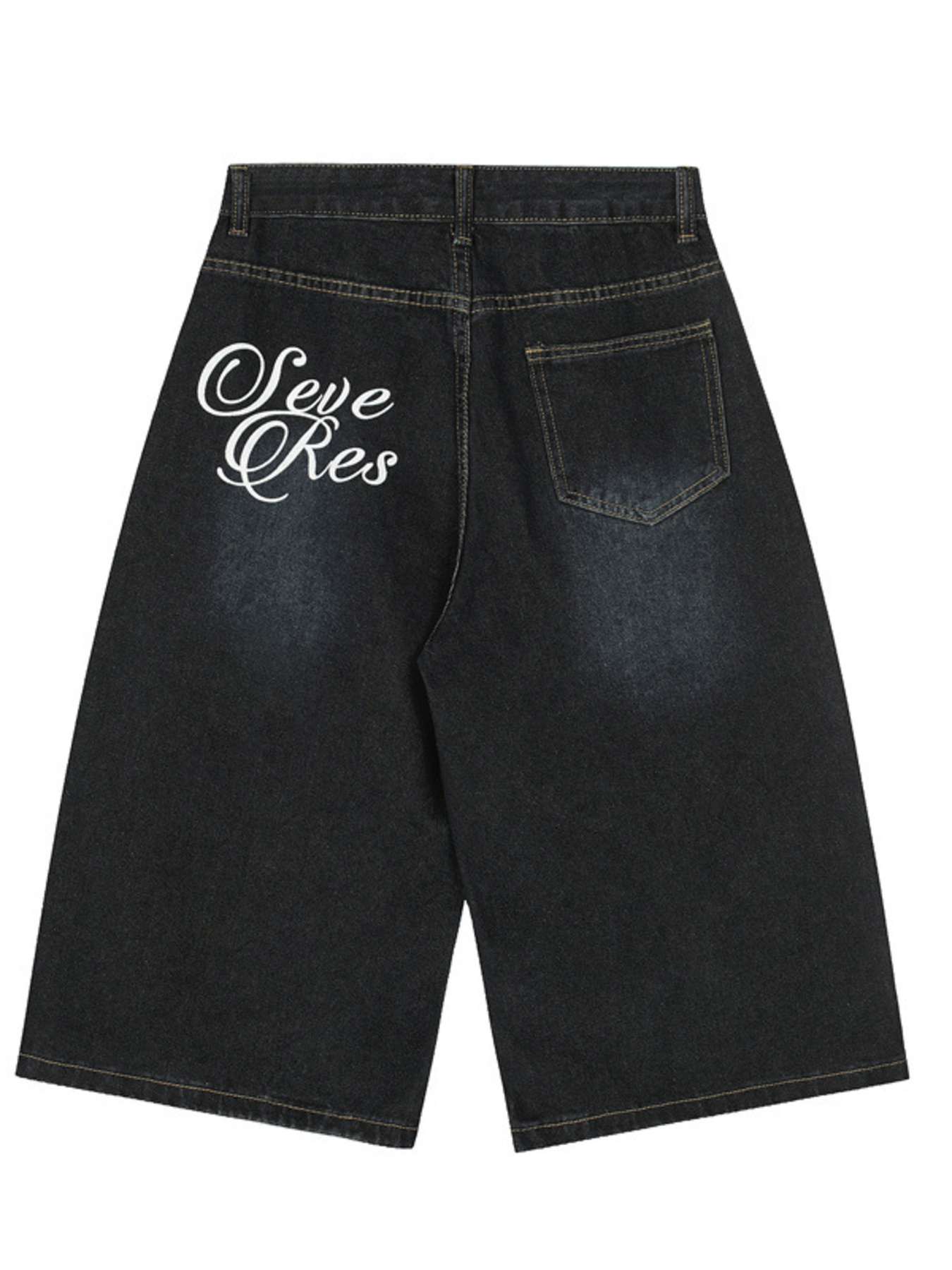 Men's Wide Leg Denim Shorts