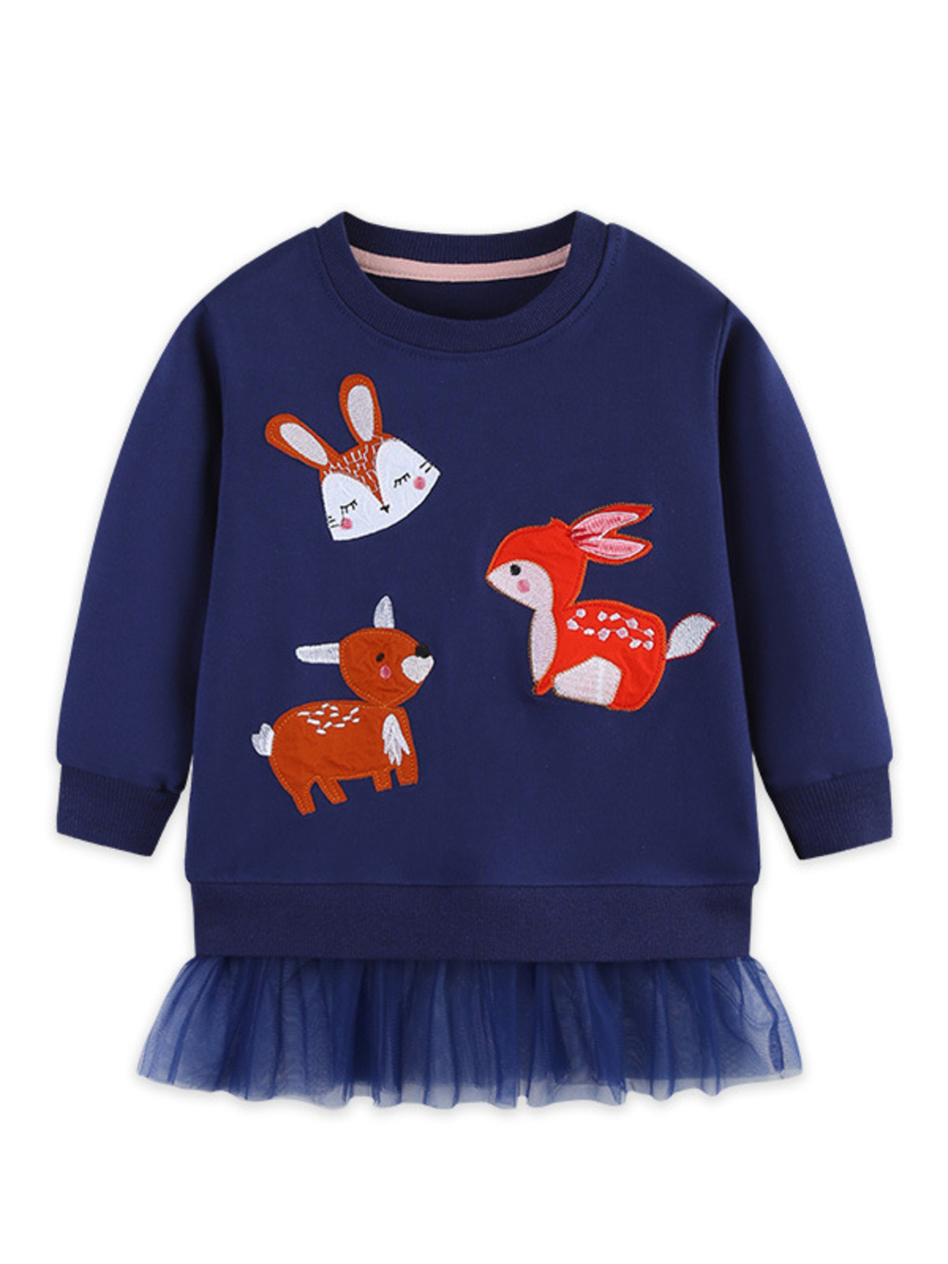 Children's Cute Animal Tulle Hem Sweatshirt