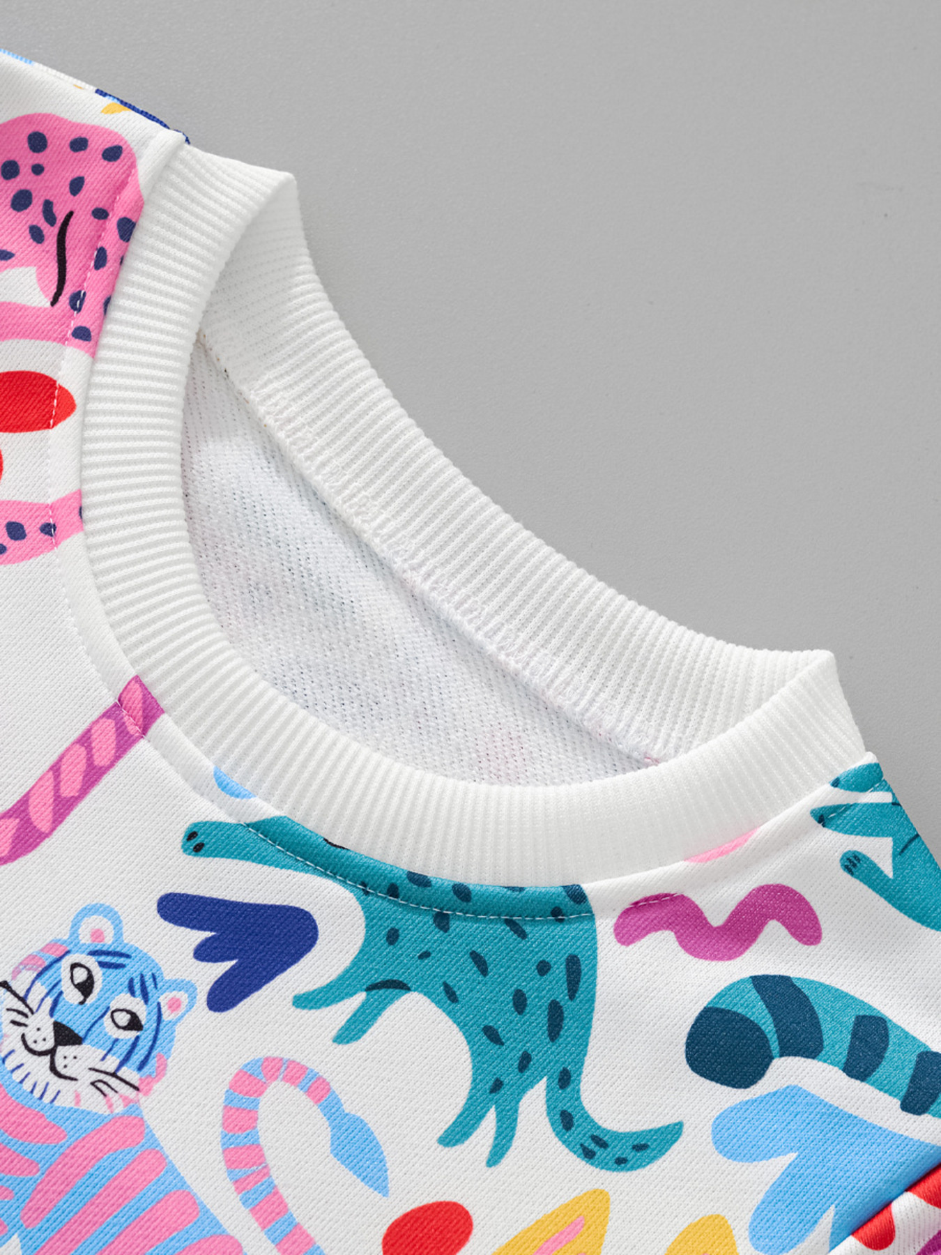 Children's Animal Print Crew Neck Sweatshirt