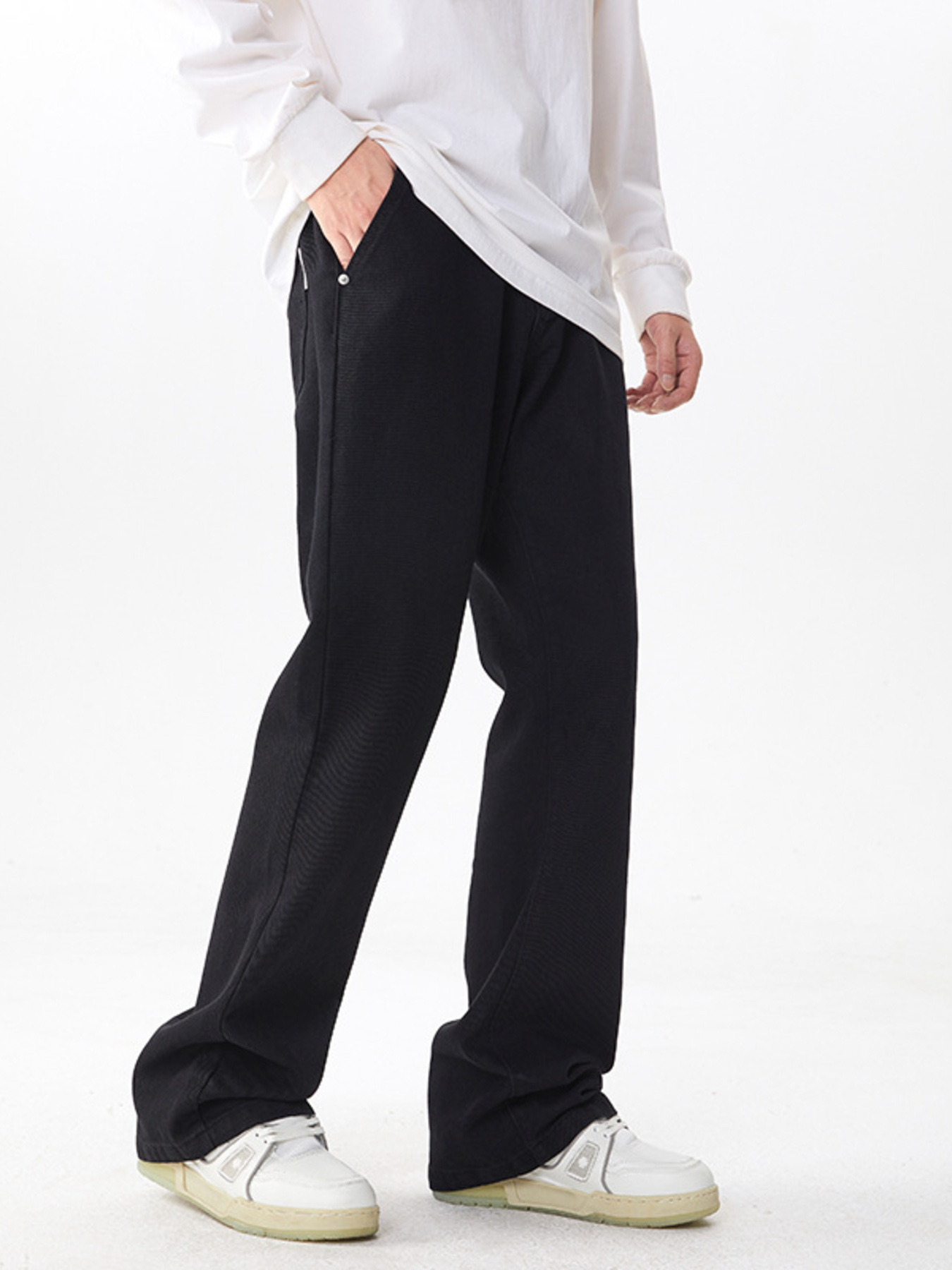 Men's Full Size Wash Wide Leg Relaxed Fit Jeans Plus Size