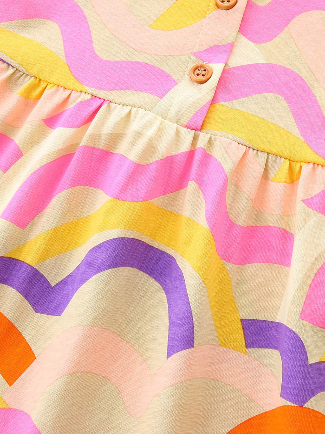 Children's Printed Button Front Dress 4