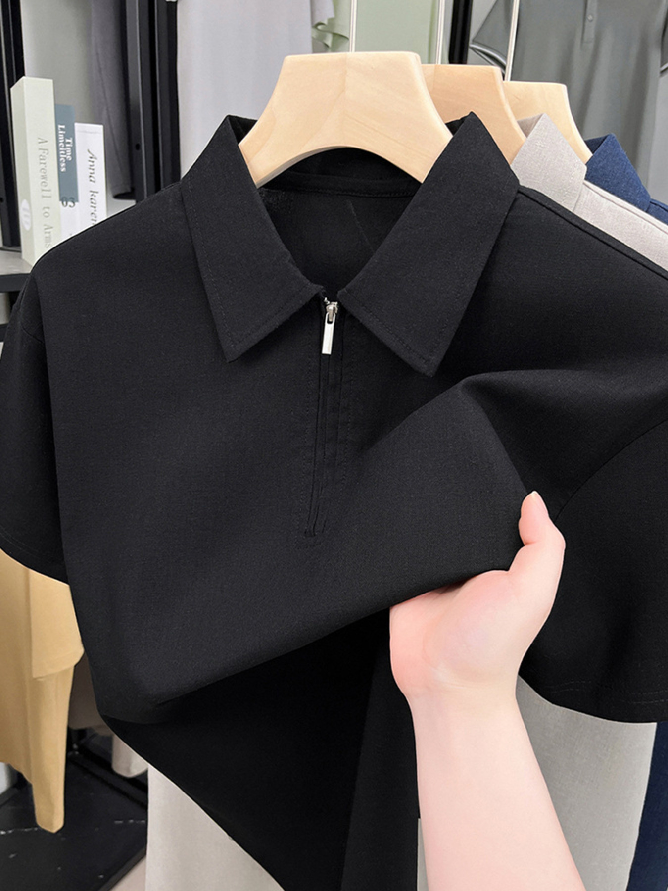 Men's Plus Size Button Detail Short Sleeve Polo