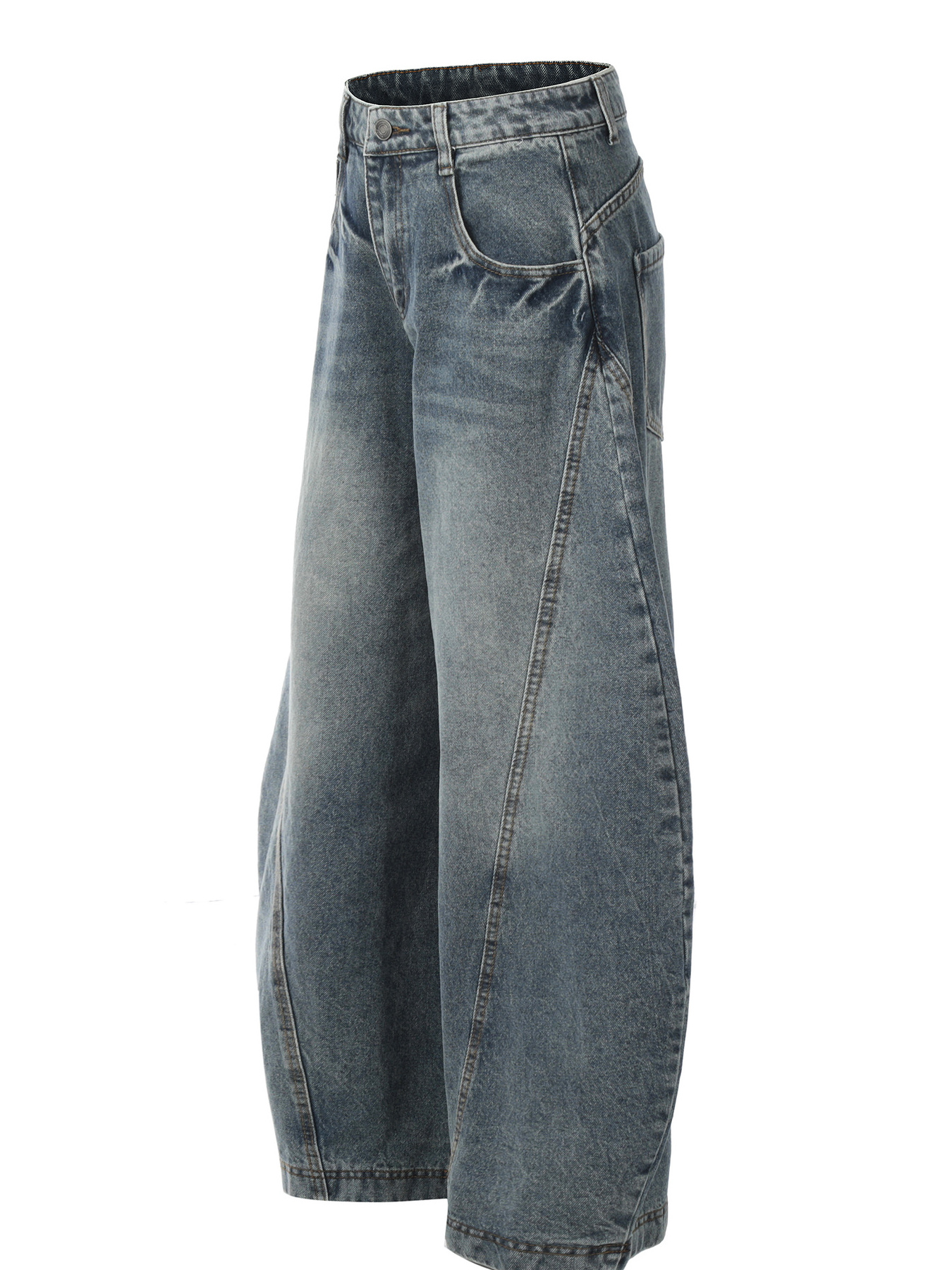Men's Wide Leg Balloon Jeans