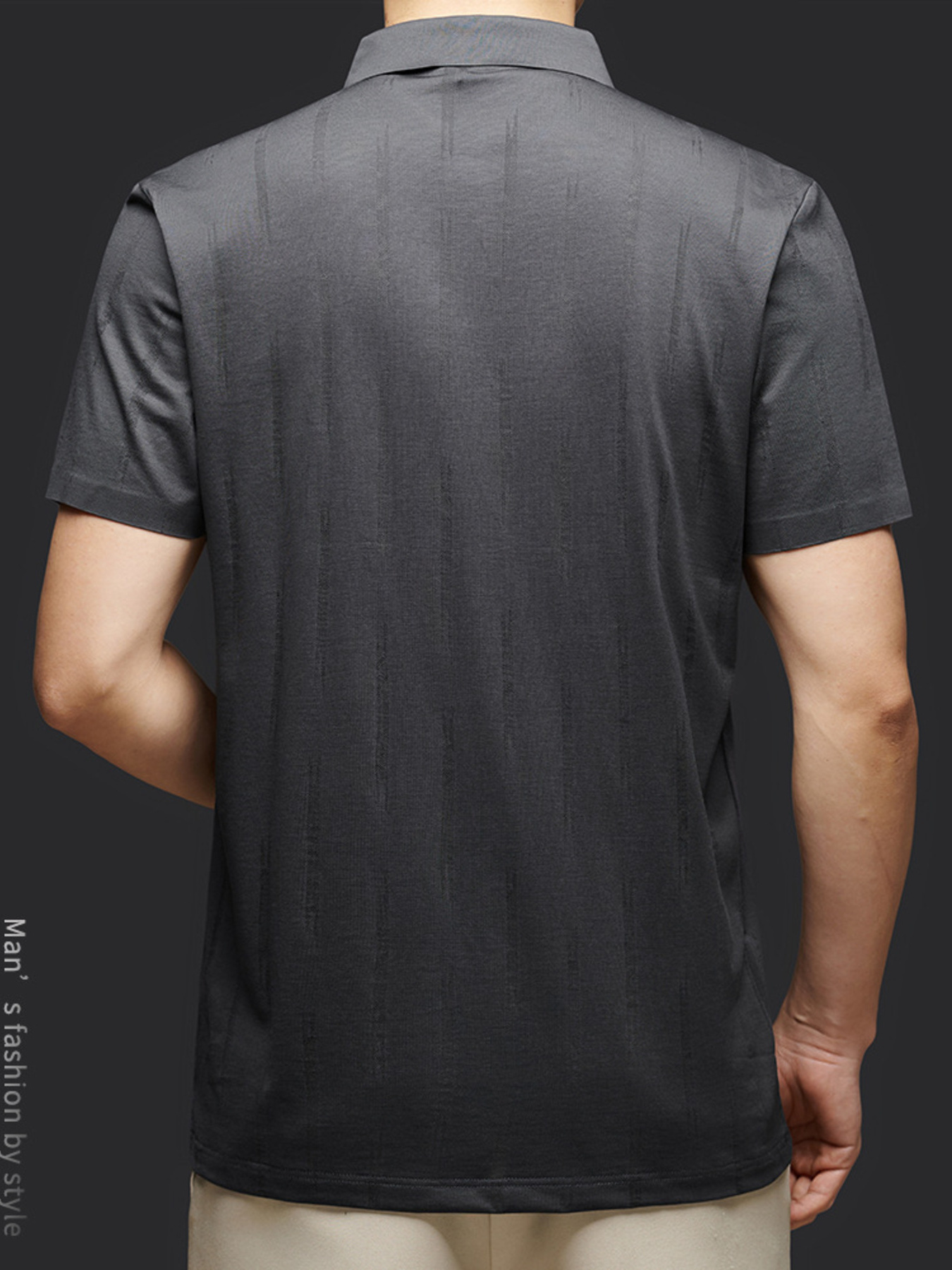 Men's Plus Size Button Detail Short Sleeve Polo