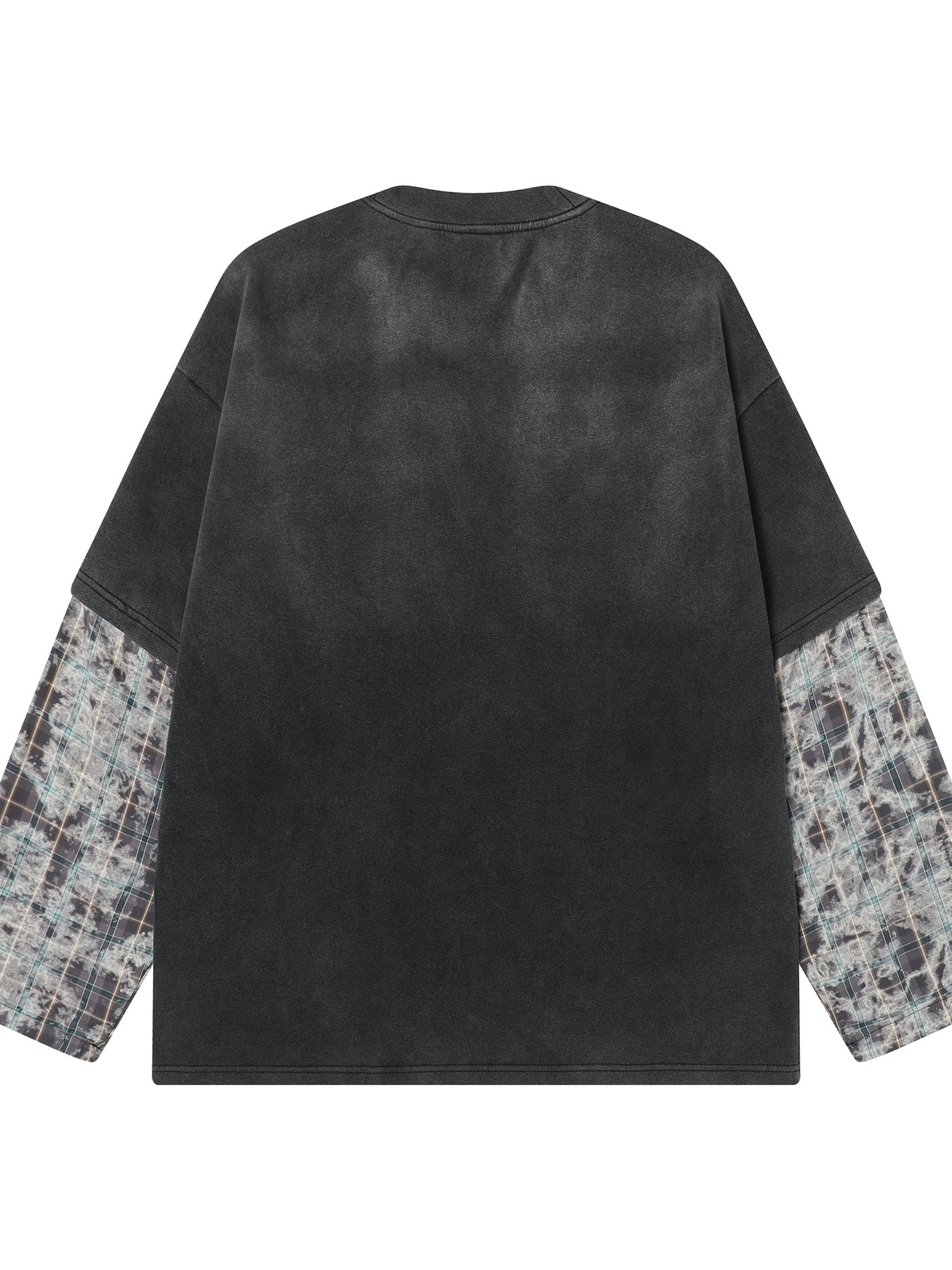 Men's Washed Round Neck Long Sleeve T-Shirt