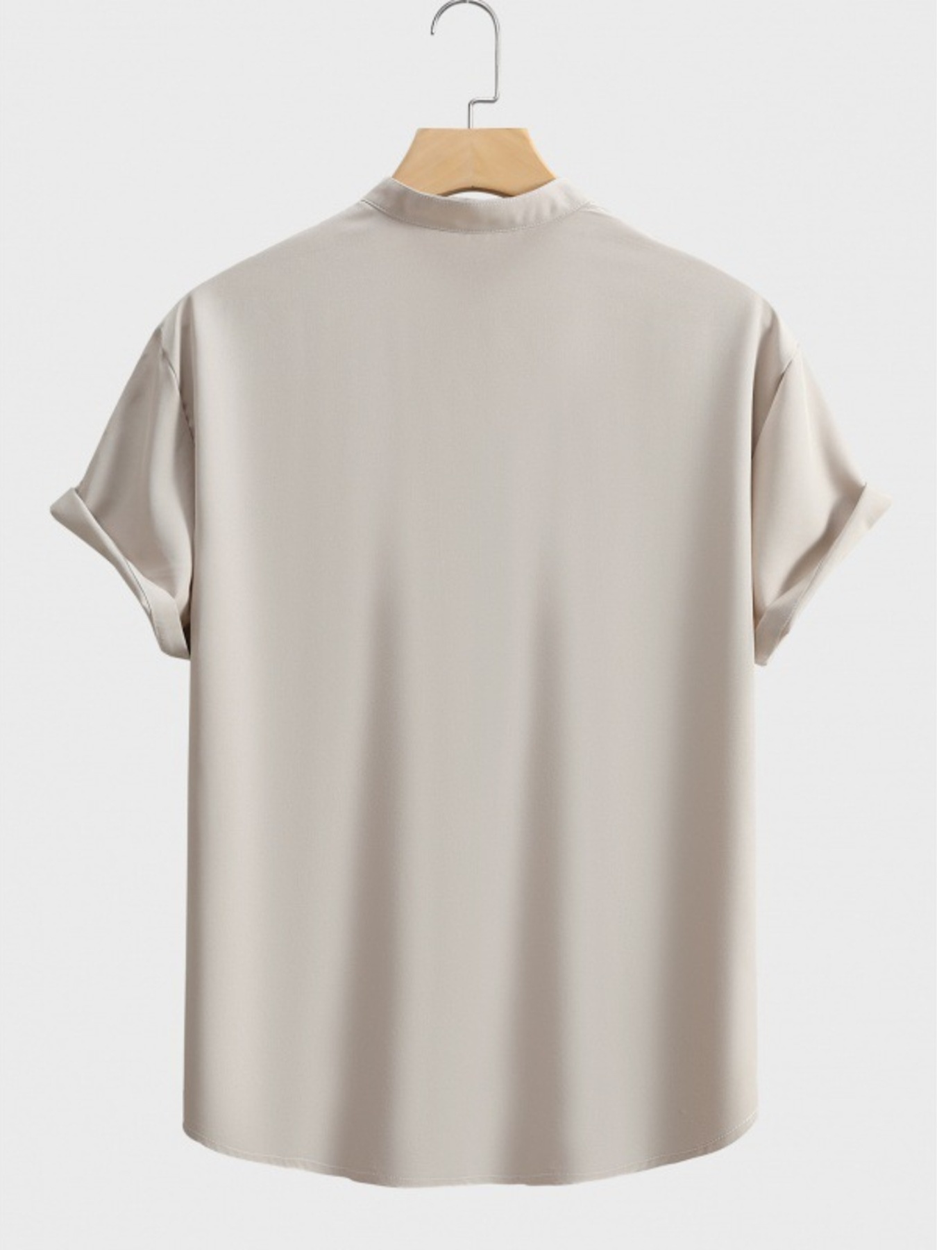 Men's Button Detail Short Sleeve Blouse