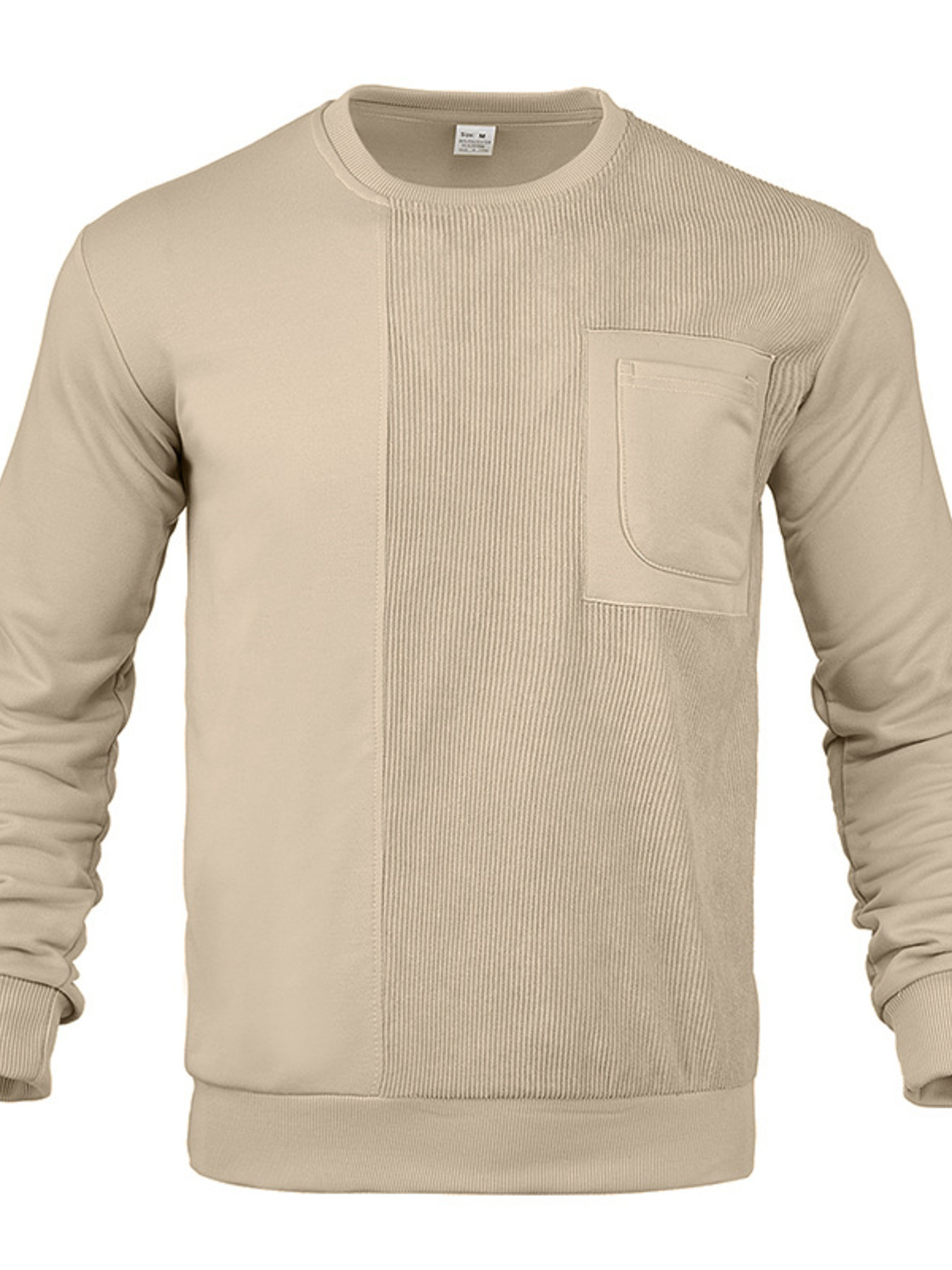 Men's Full Size Round Neck Long Sleeve Sweatshirt Plus Size