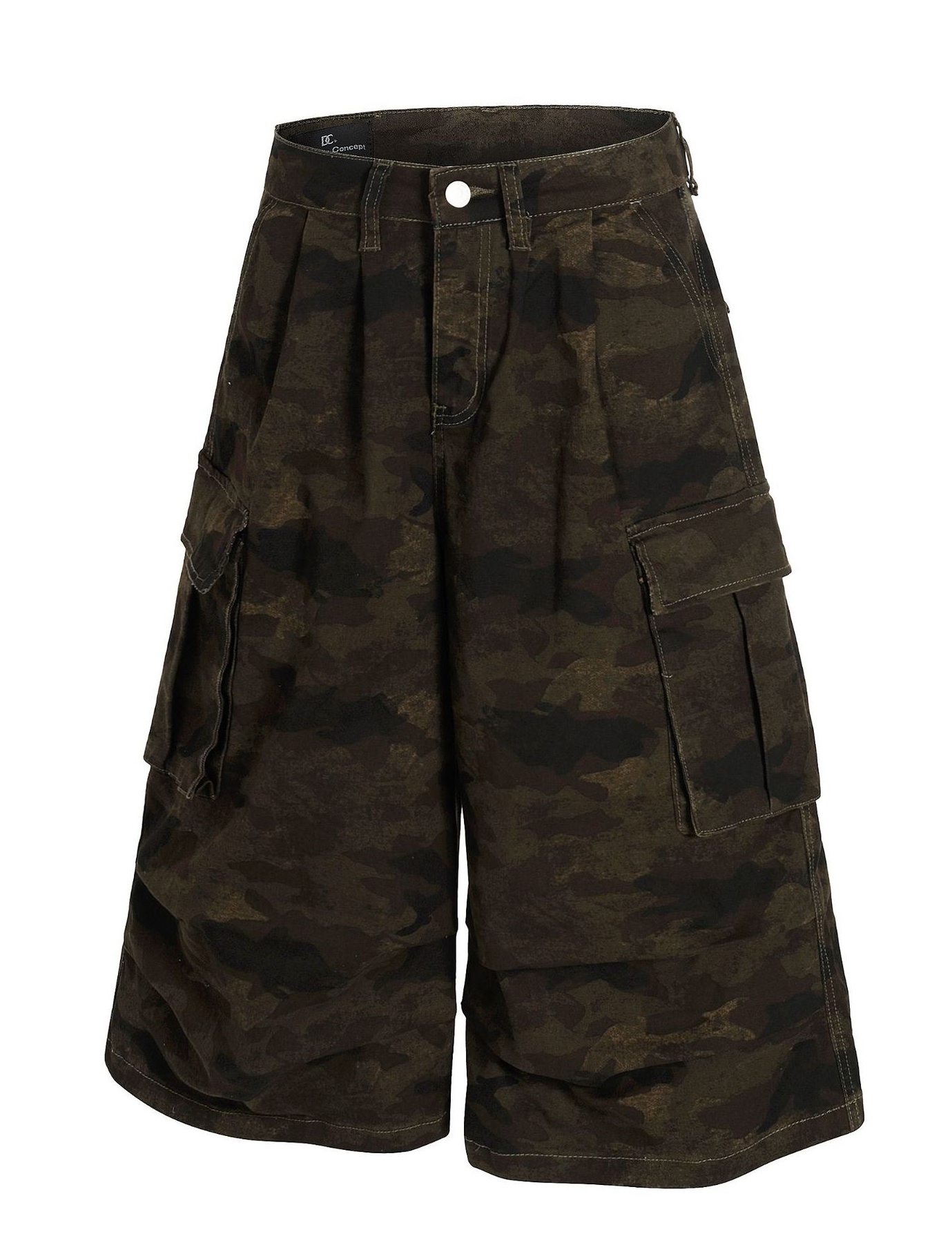 Men's Camouflage Cargo Wide Leg Shorts