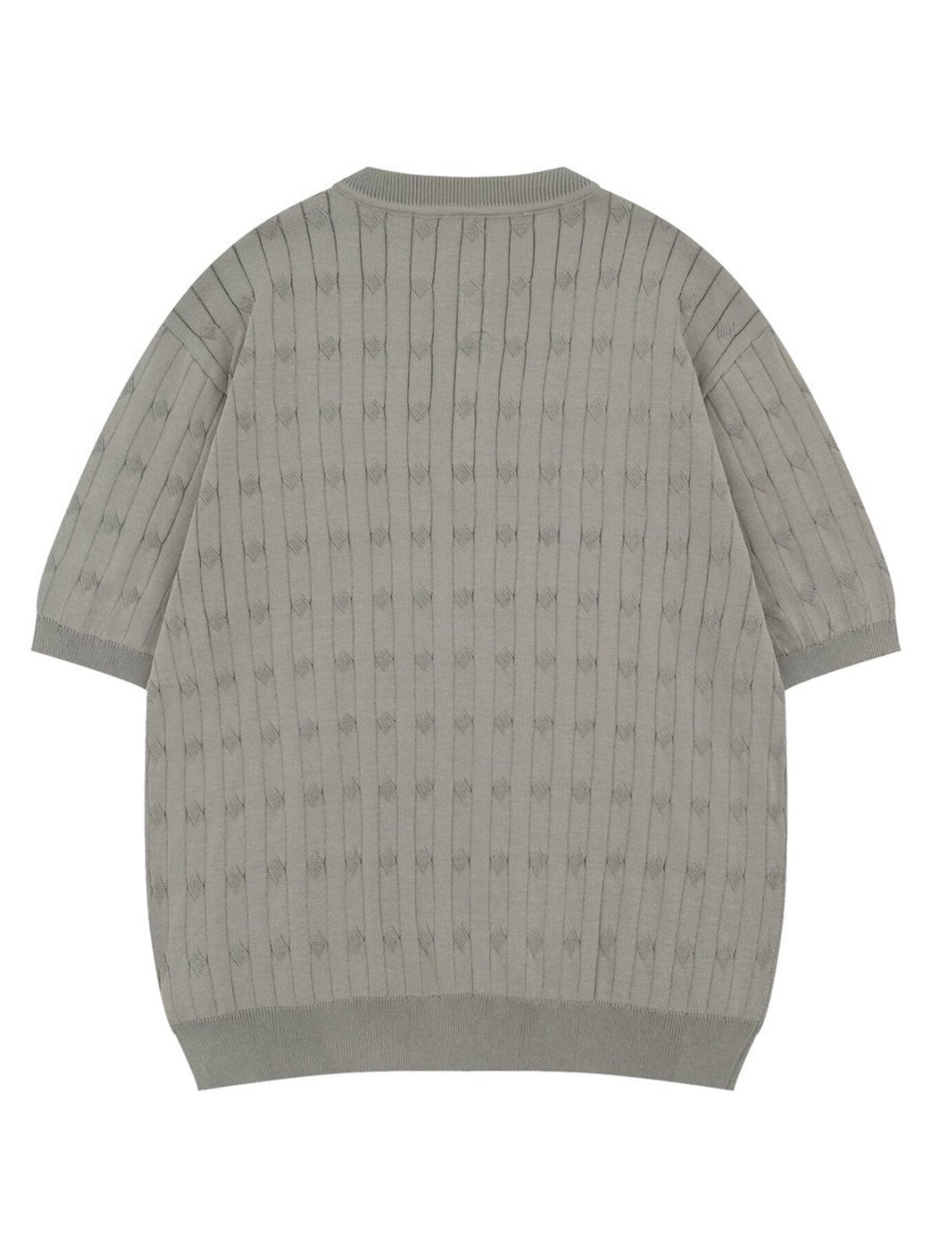 Men's Casual Knit Button Henley T-Shirt with Textured Pattern