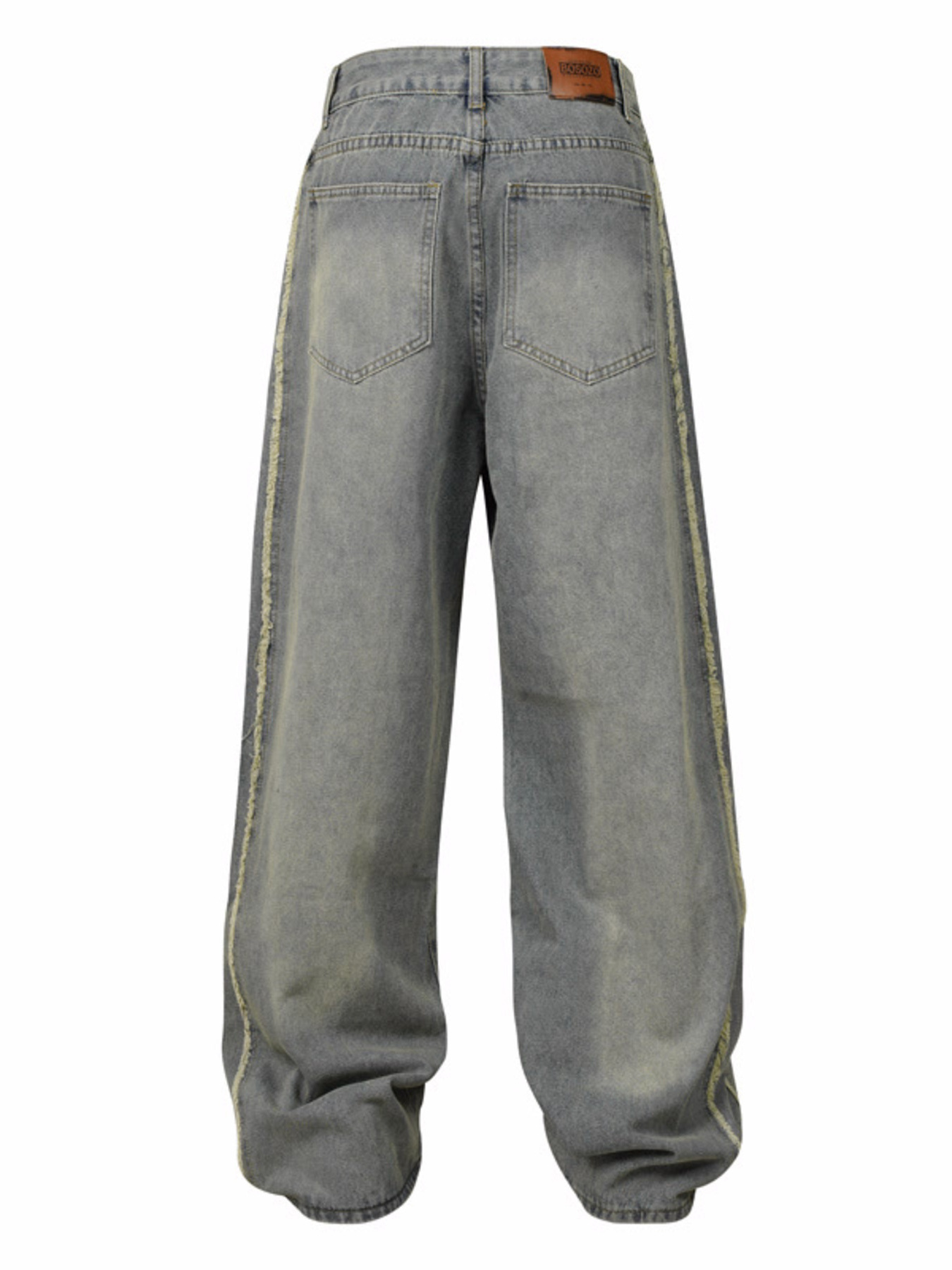 Men's Washed Wide Leg Jeans
