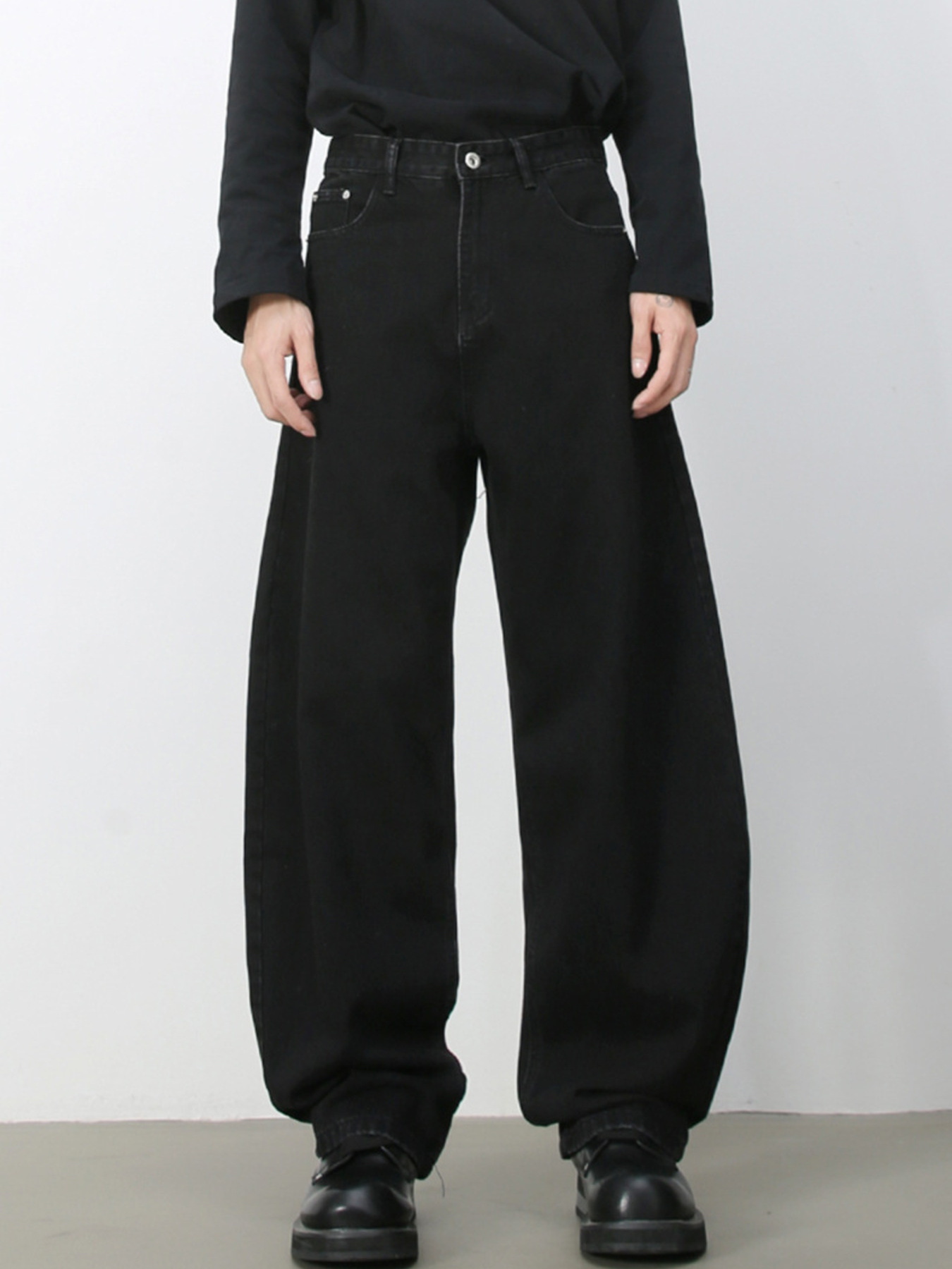 Men's Wash Wide Leg Jeans