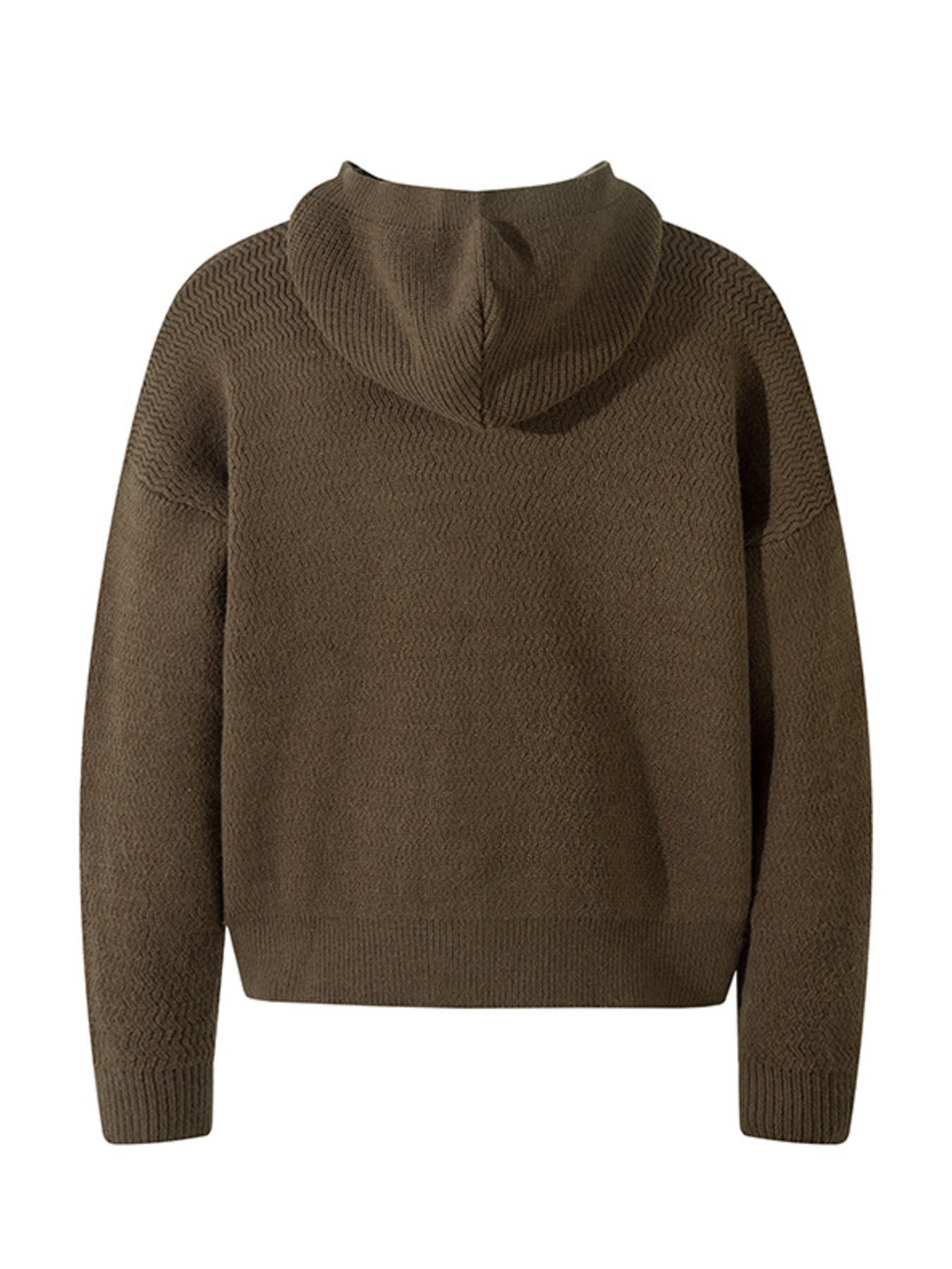 Men's Zip Up Long Sleeve Hooded Cardigan