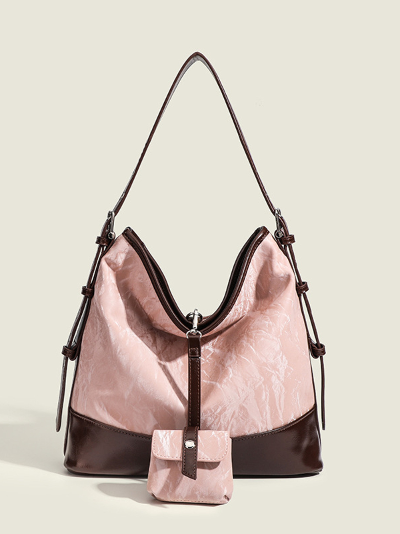 Adjustable Strap Shoulder Bag with Pouch 2