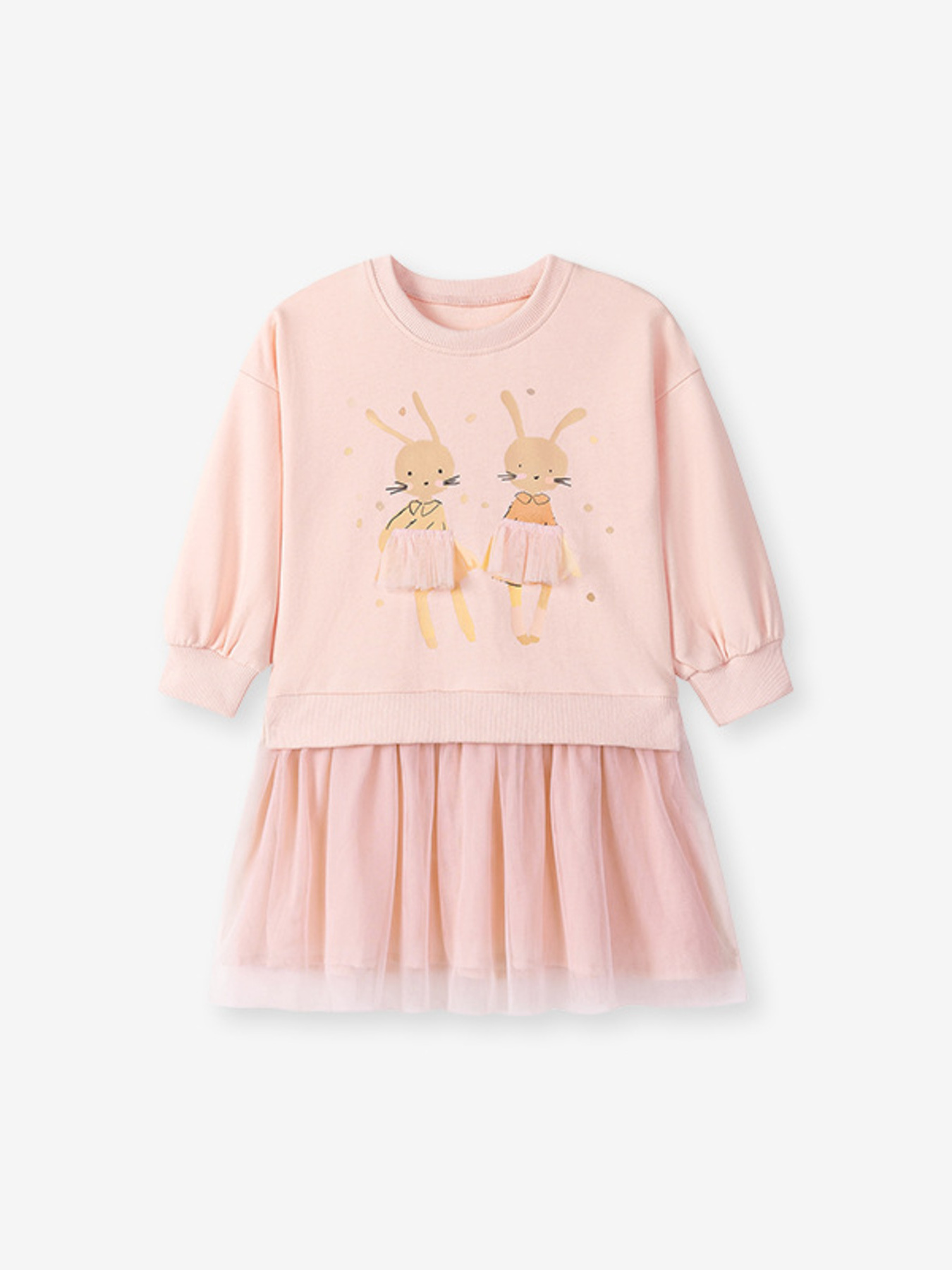 Children's Bunny Tulle Layered Dress