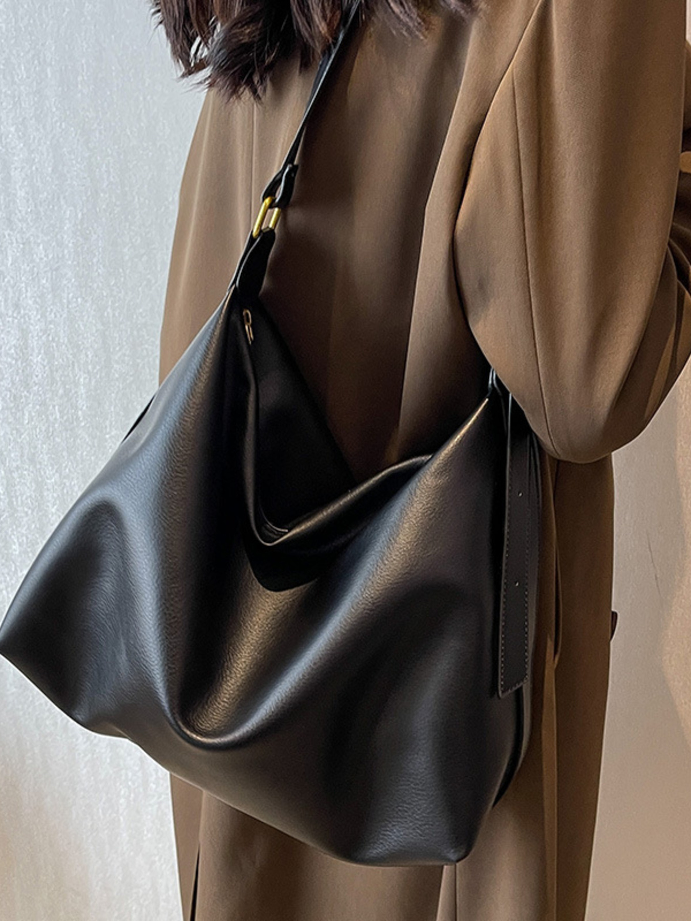 PU Leather Adjustable Strap Bag