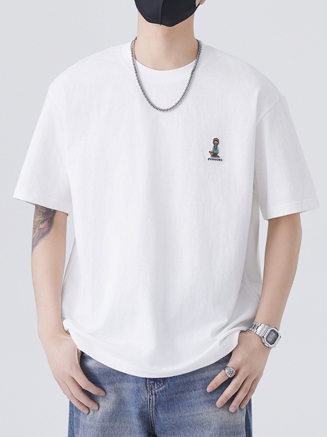 Men's Plus Size Round Neck Short Sleeve T-Shirt