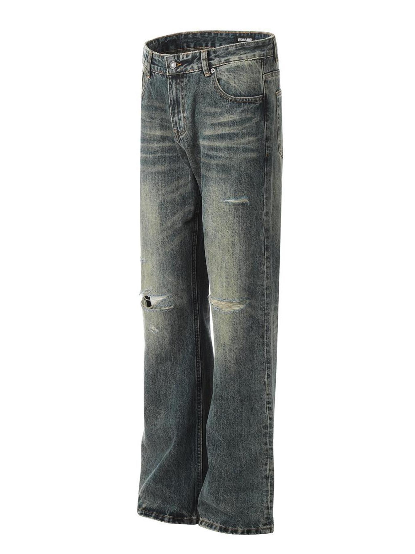 Men's Vintage Distressed Flare Jeans