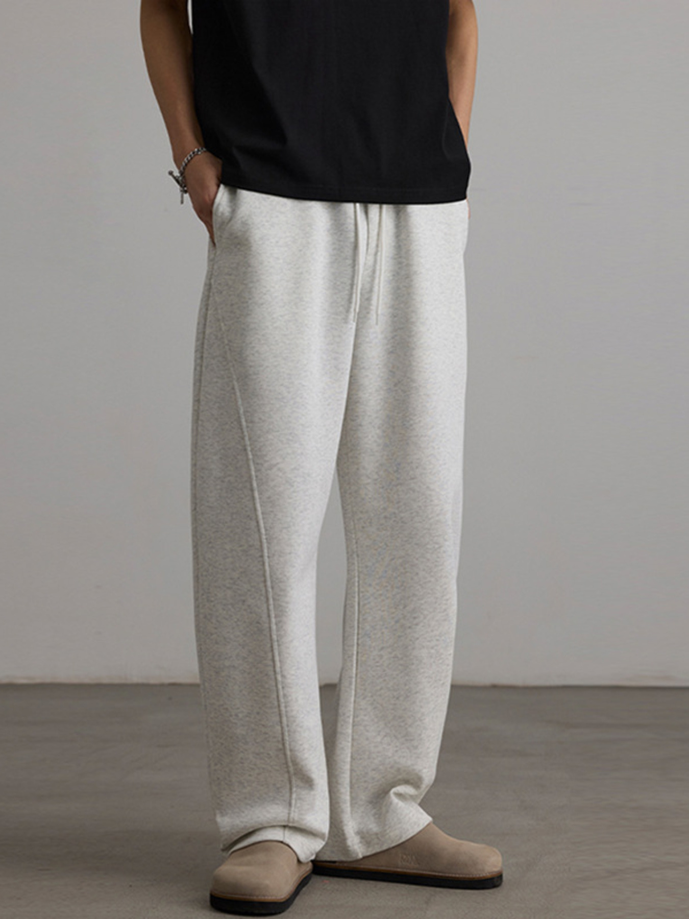 Men's Drawstring Wide Leg Pants