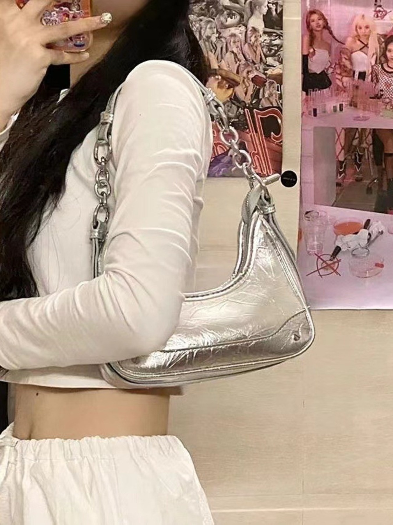 Leather Chain Strap Shoulder Bag