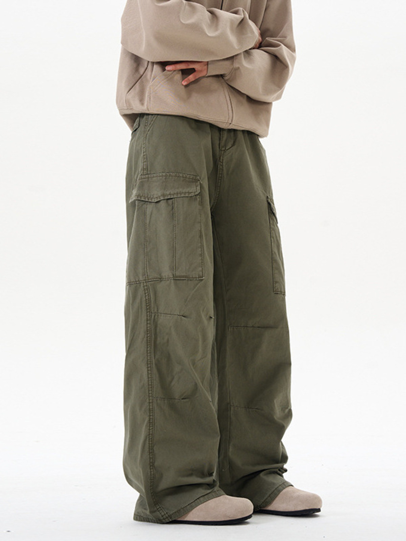 Men's Cargo Wide Leg Pants