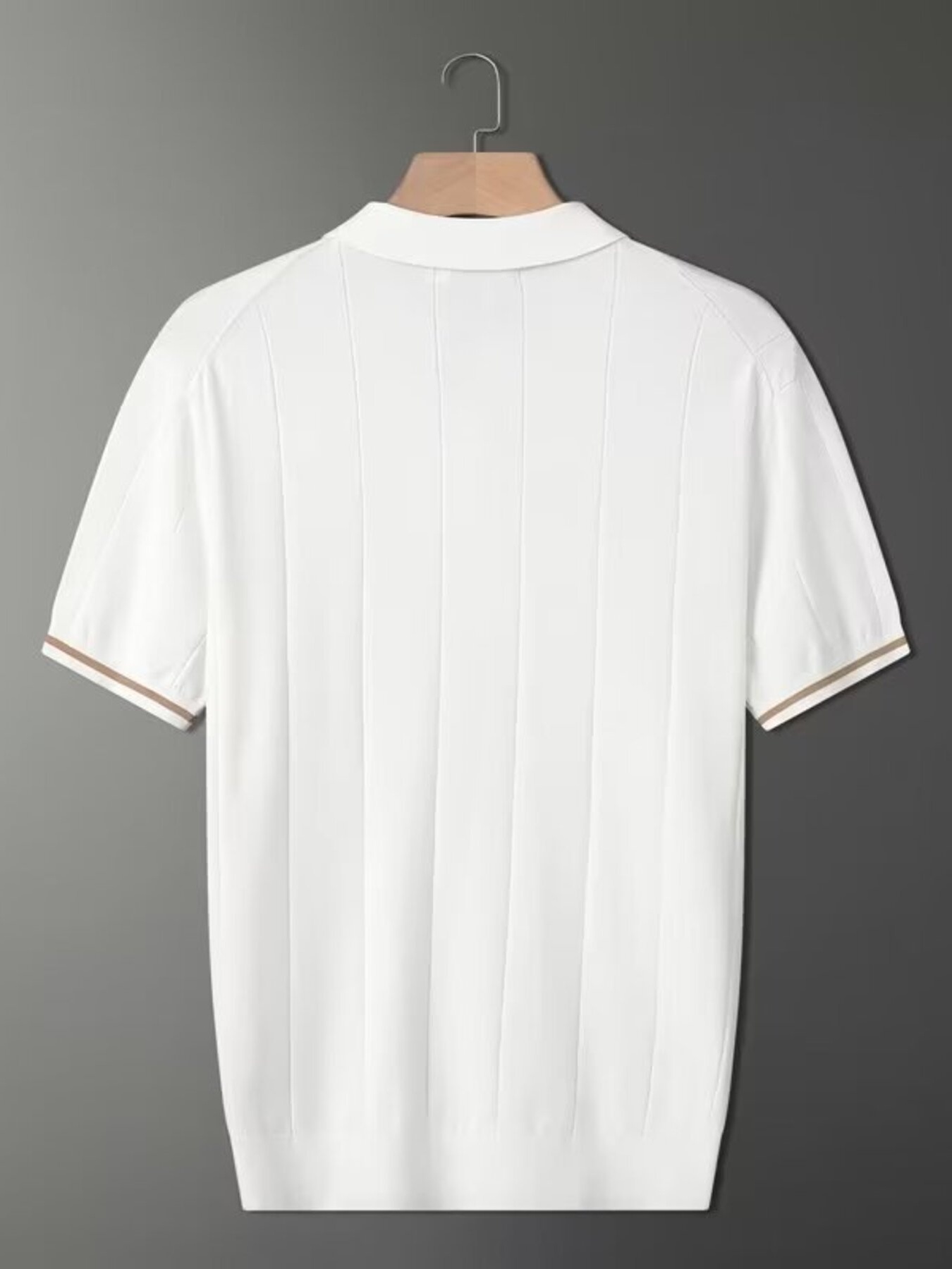 Men's Full Size Quarter Zip Short Sleeve Polo Plus Size