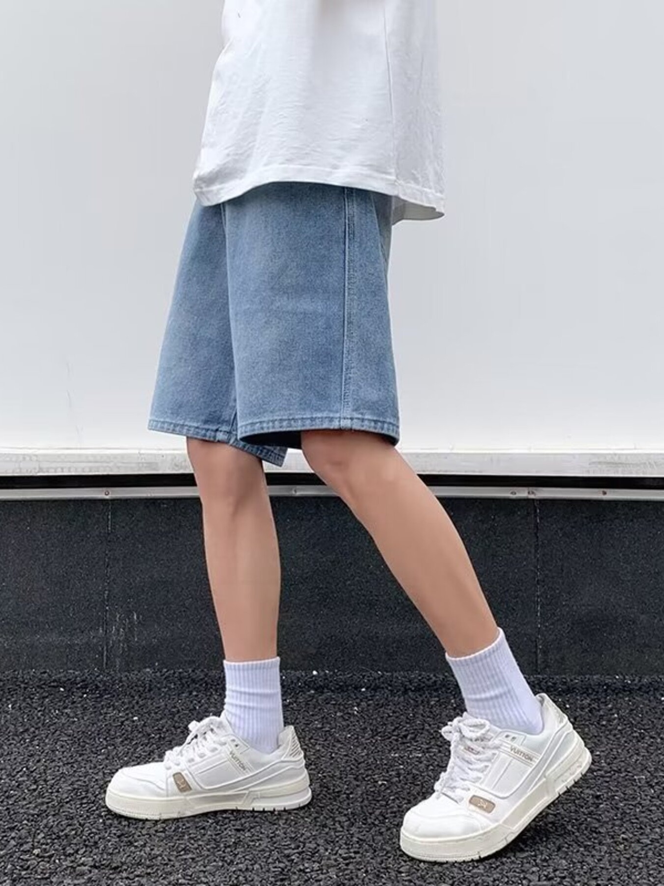 Men's Full Size Relaxed Fit Denim Shorts Plus Size