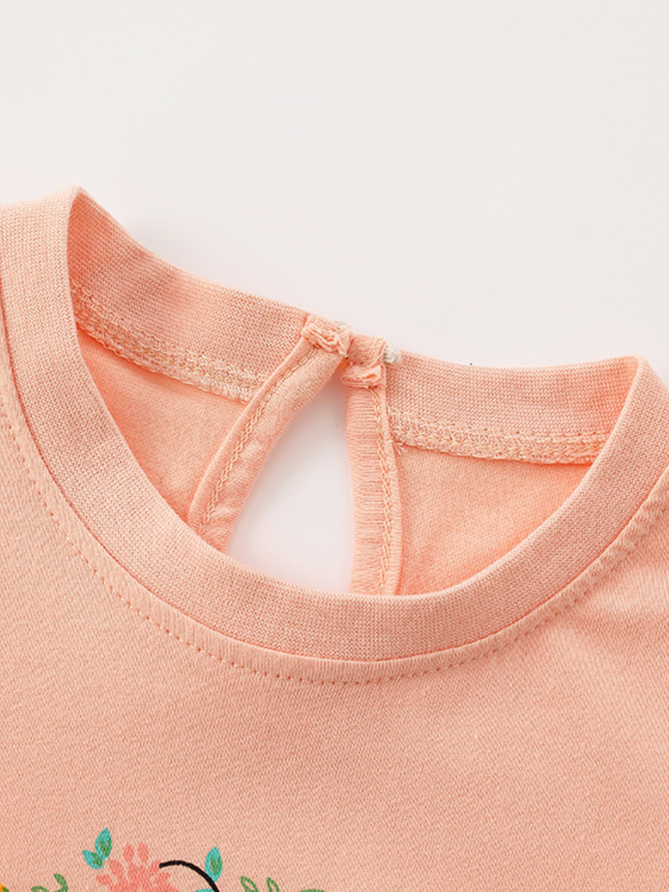 Children's Cute Bunny Graphic Top and Floral Pants Set