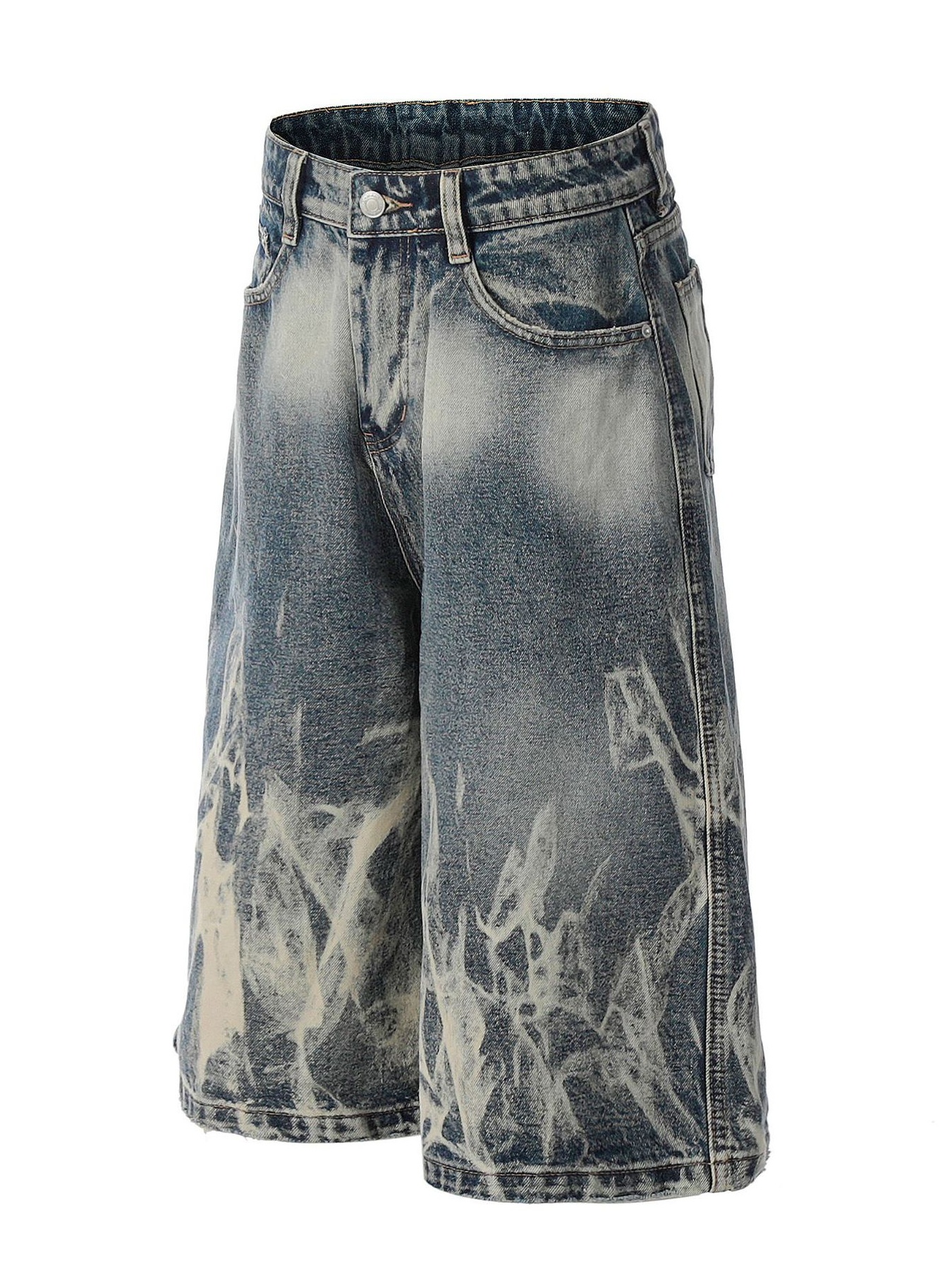 Men's Acid Wash Denim Shorts