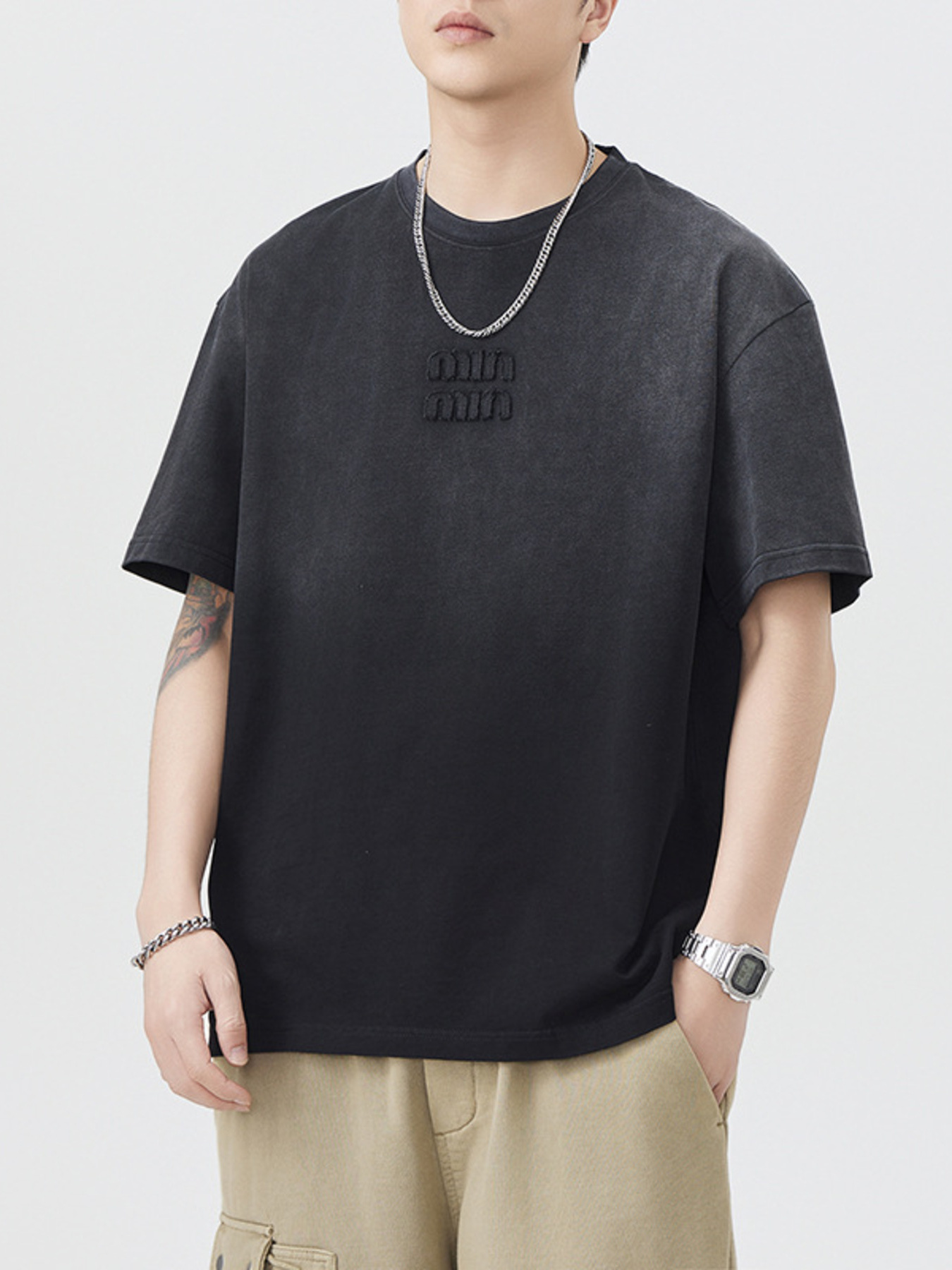 Men's Plus Size Round Neck Short Sleeve T-Shirt