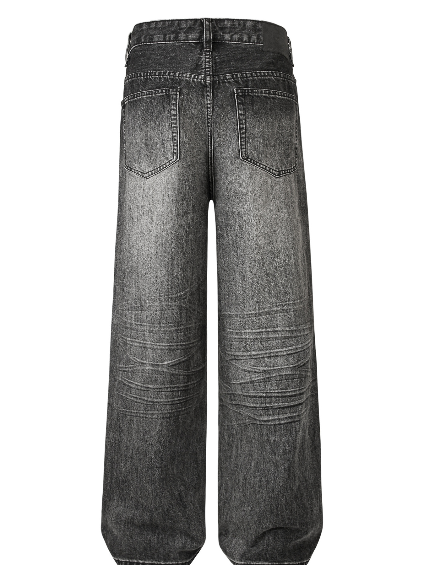 Men's Distressed Wide Leg Jeans