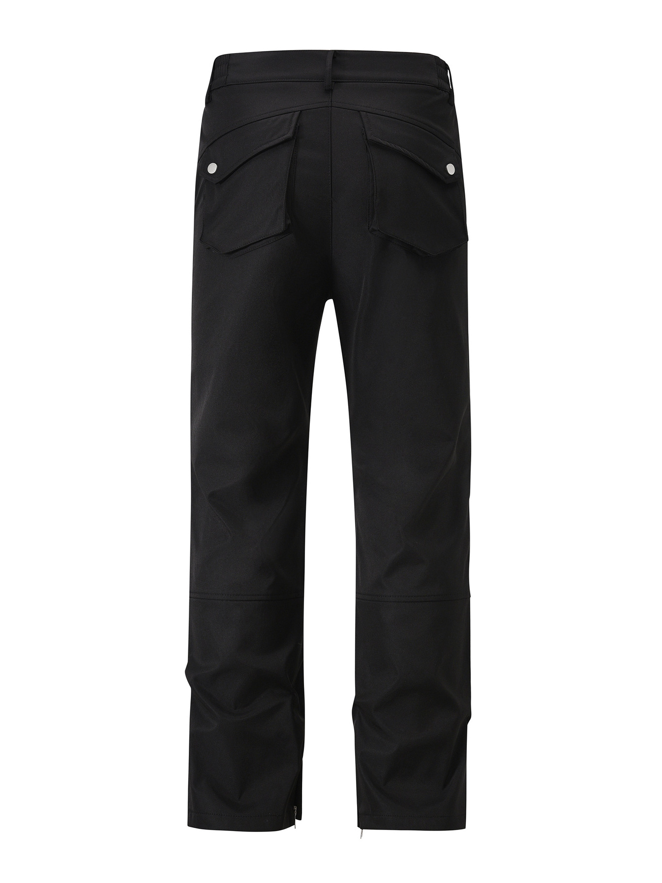 Men's Slim Straight Pants with Ruched Detail