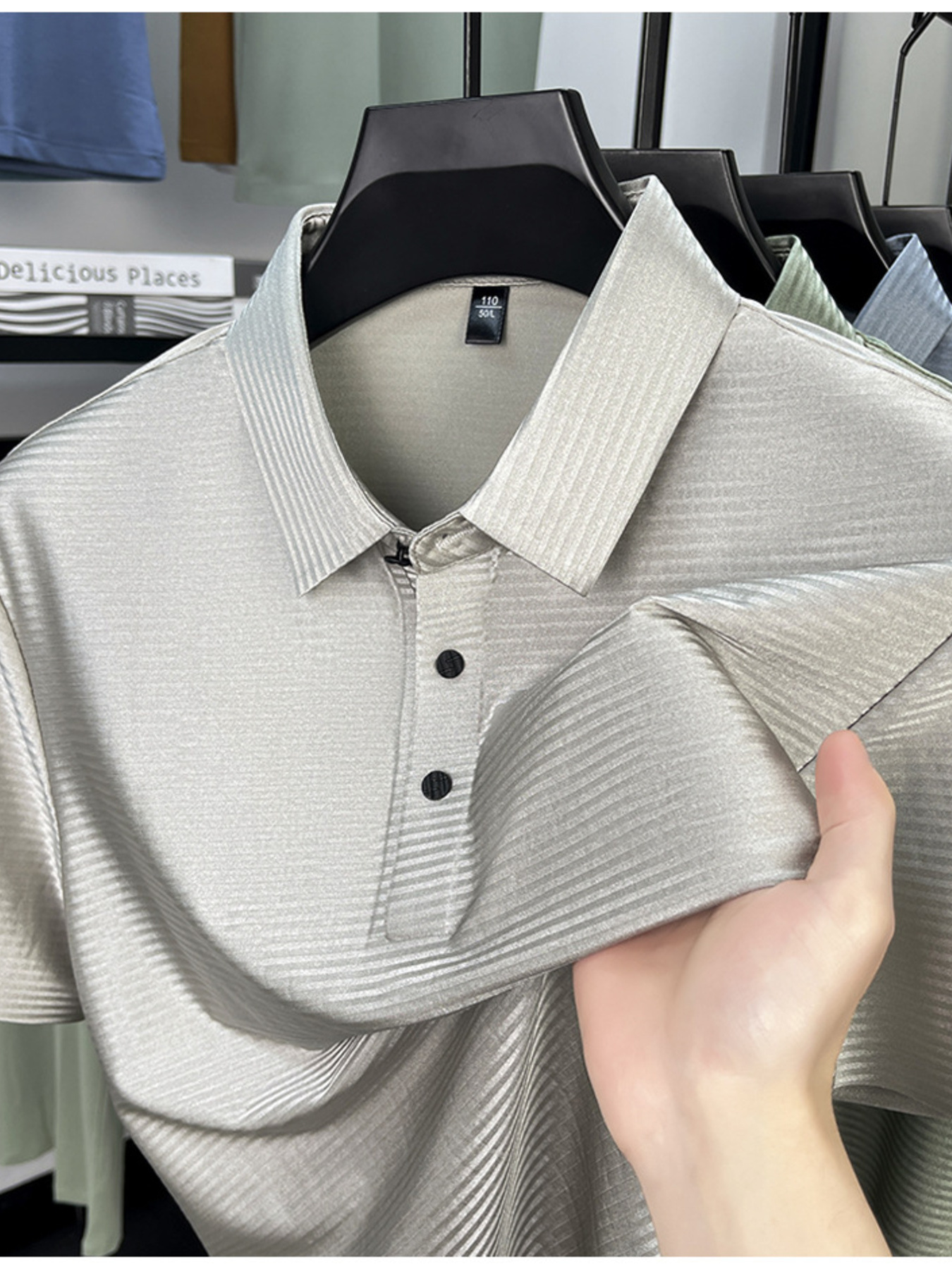 Men's Plus Size Button Detail Short Sleeve Polo