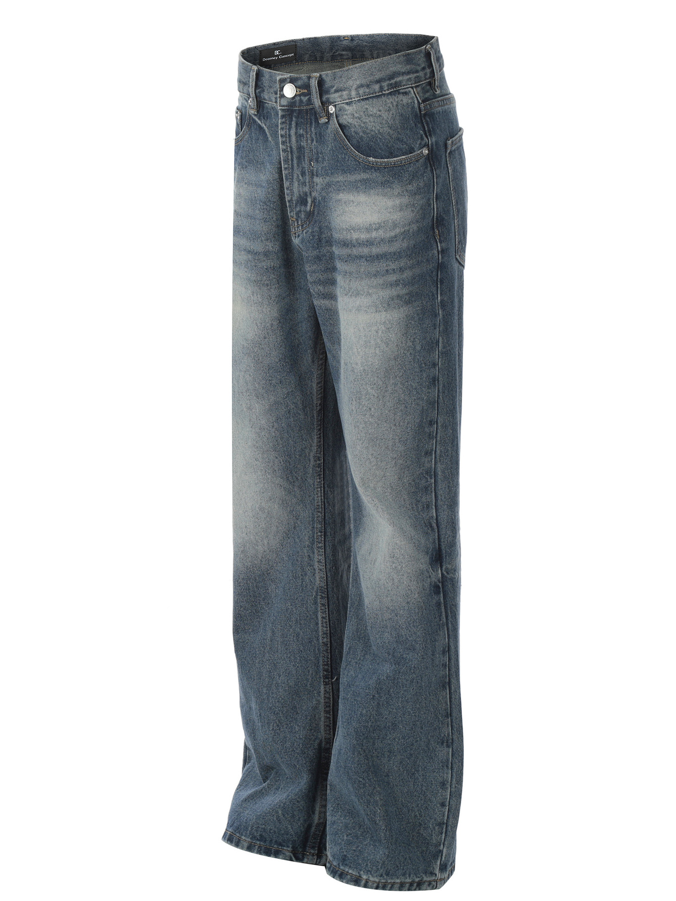 Men's Vintage Washed Wide Leg Jeans