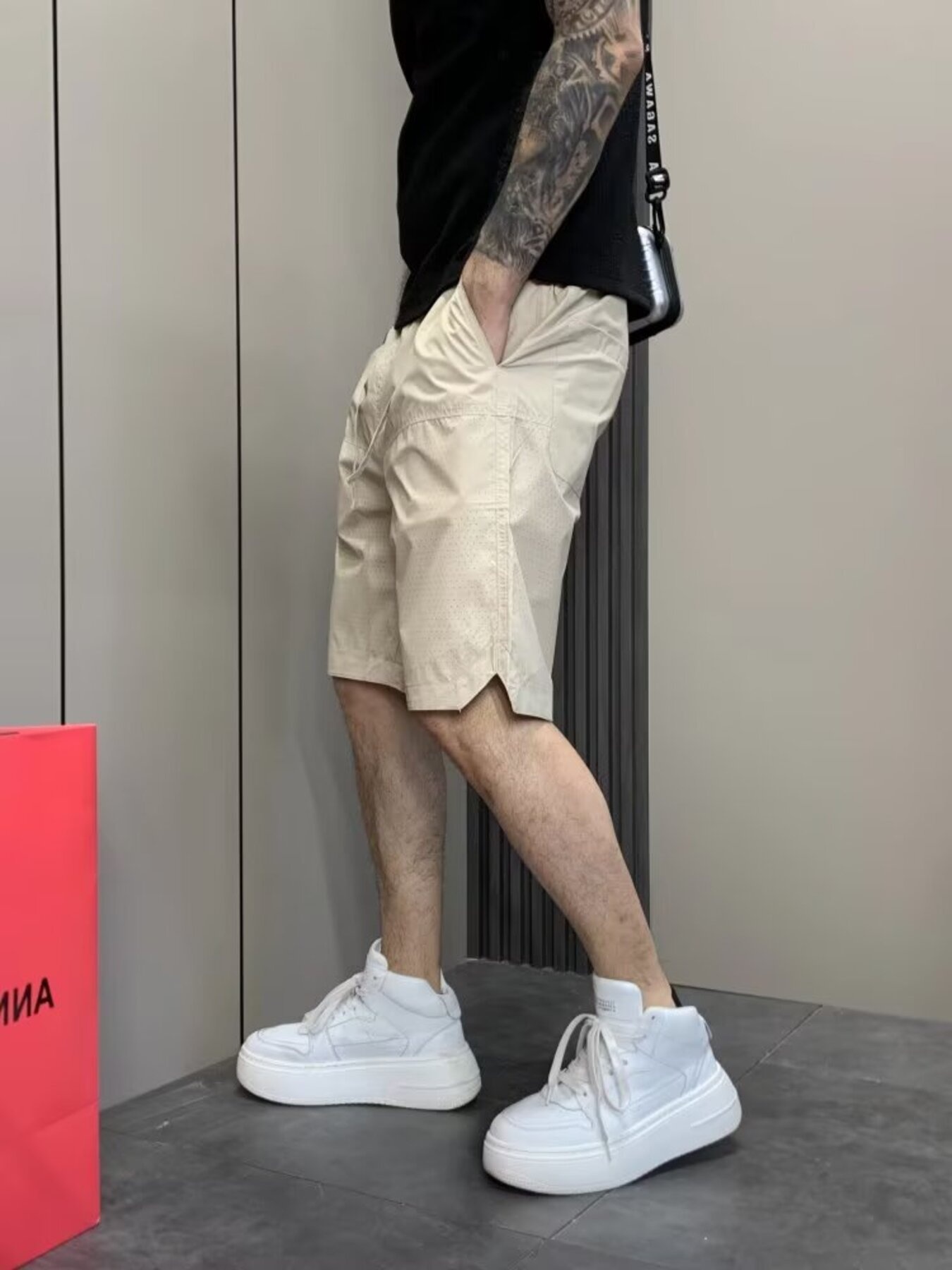 Men's Plus Size Wide Leg Shorts