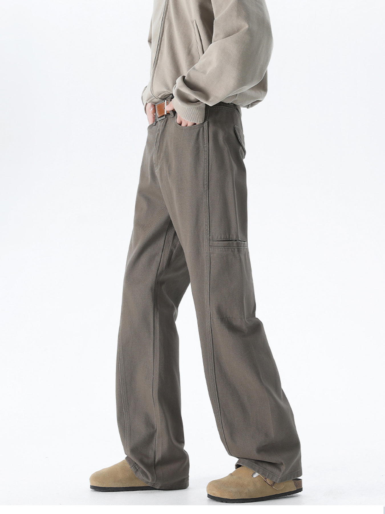 Men's Plus Size Wide Leg Casual Jeans