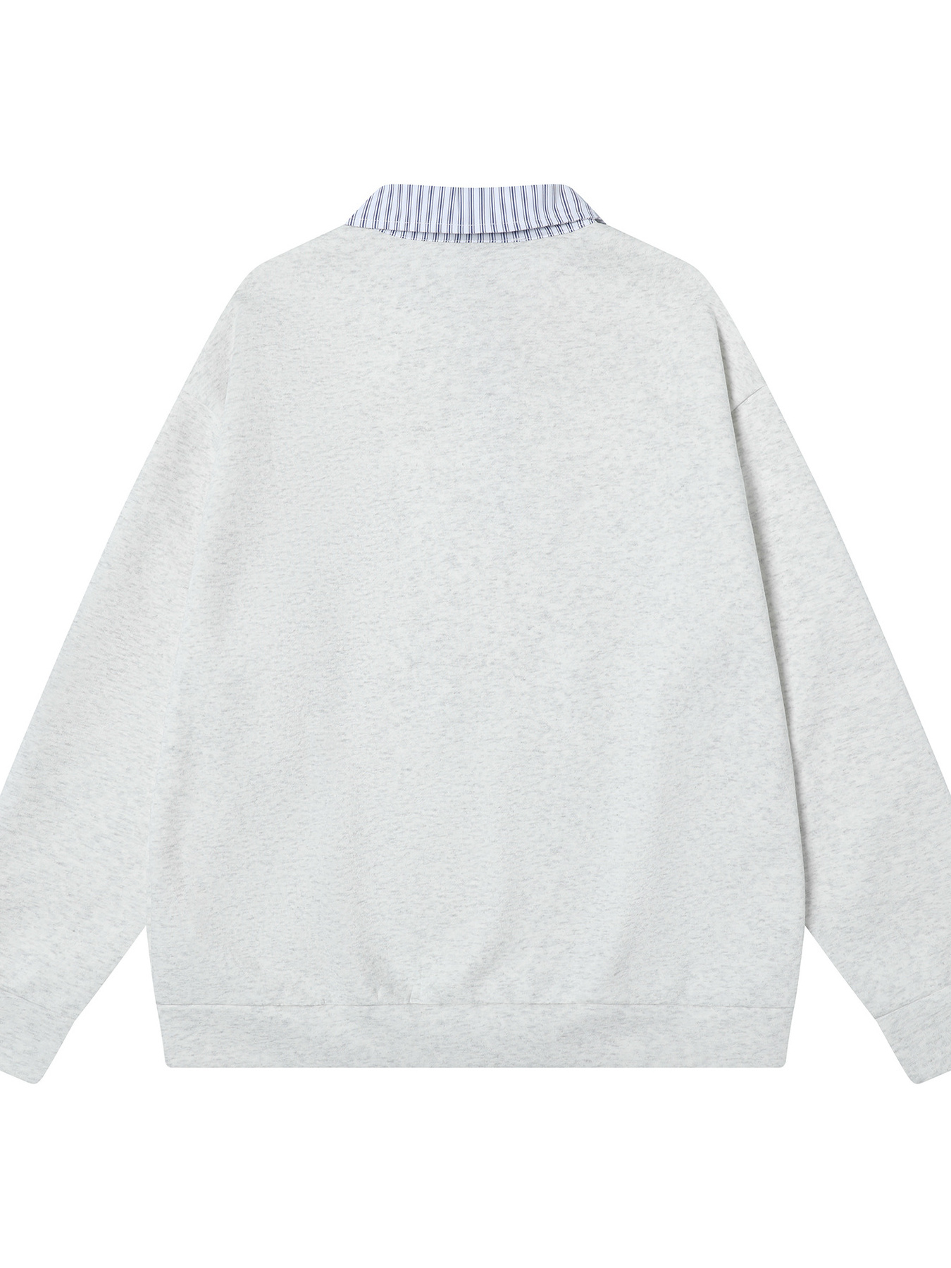 Men's Letter Striped Collar Long Sleeve Sweatshirt