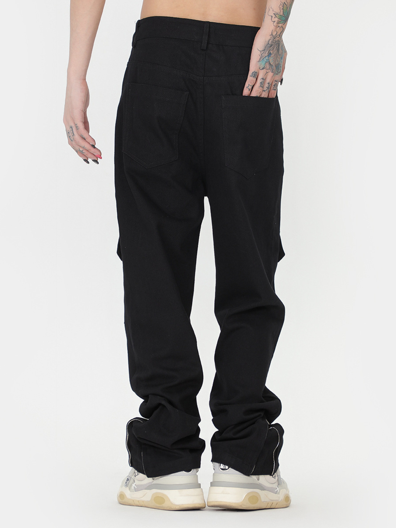 Men's Zip Detail Cargo Jeans