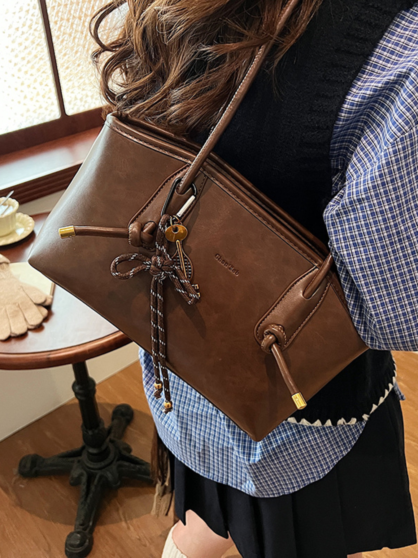Vintage Style Leather Shoulder Bag