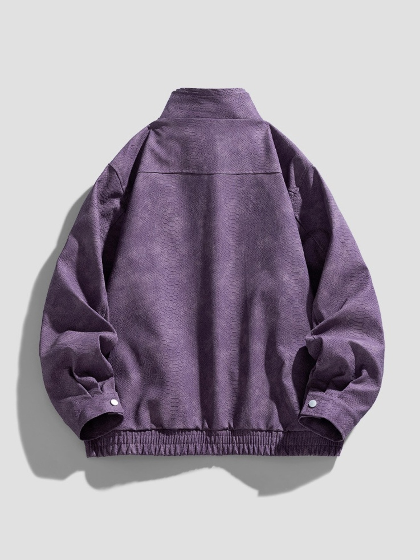 Me's Plus Size Zip Up Casual Jacket