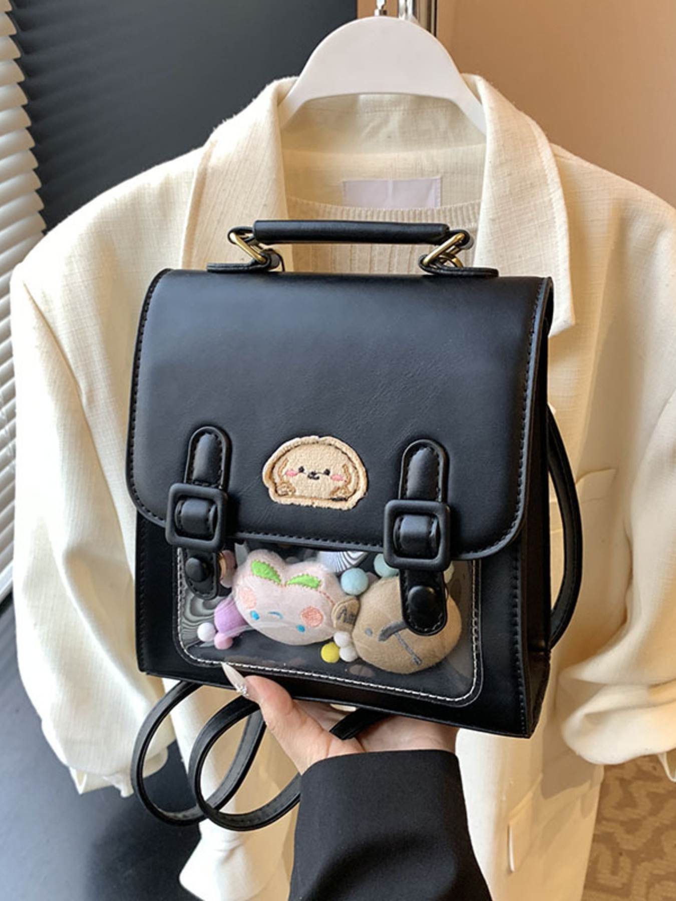 Cartoon Patch Decor Backpack Bag 4
