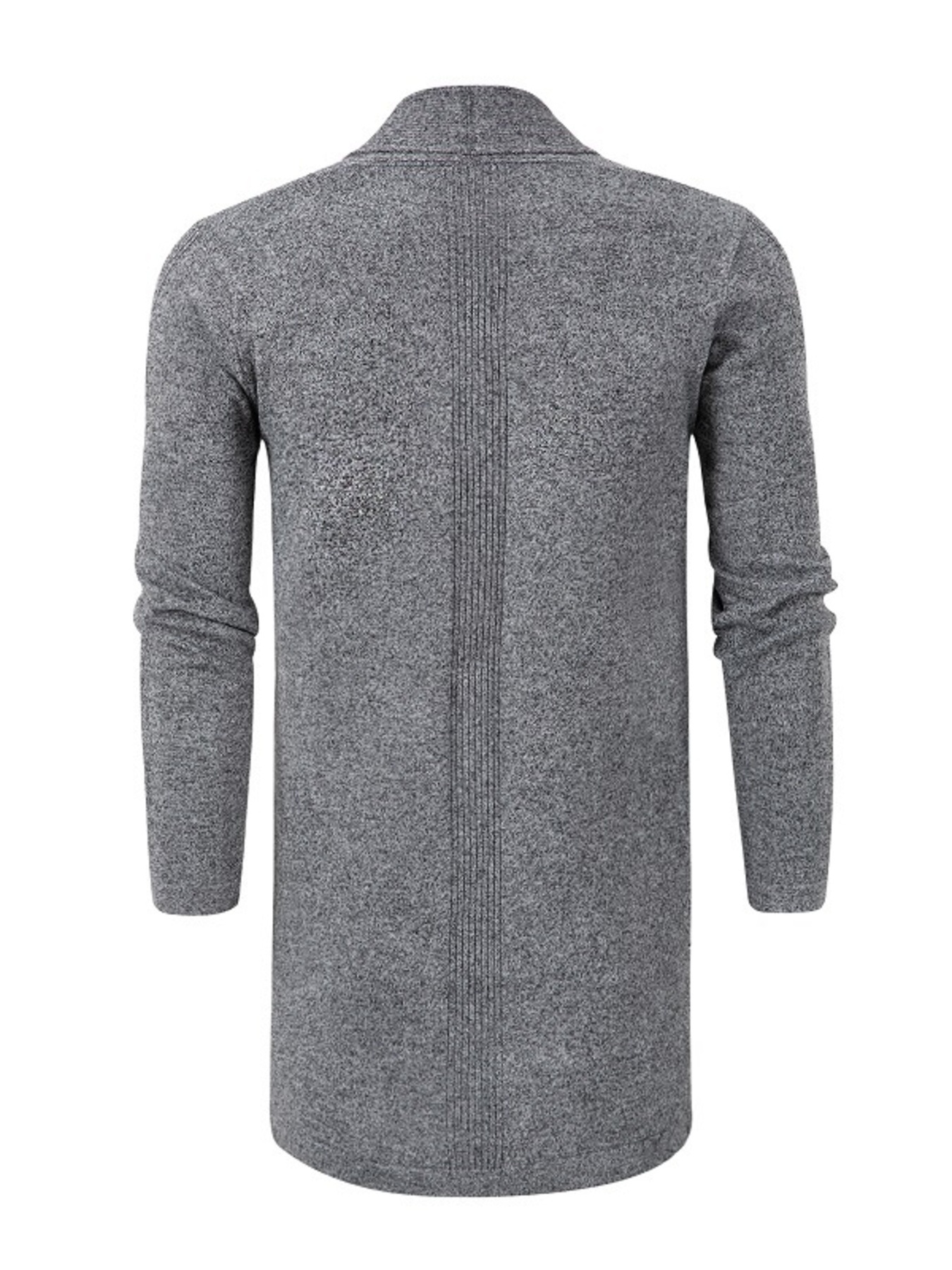 Men's Plus Size Open Front Long Sleeve Knit Cardigan