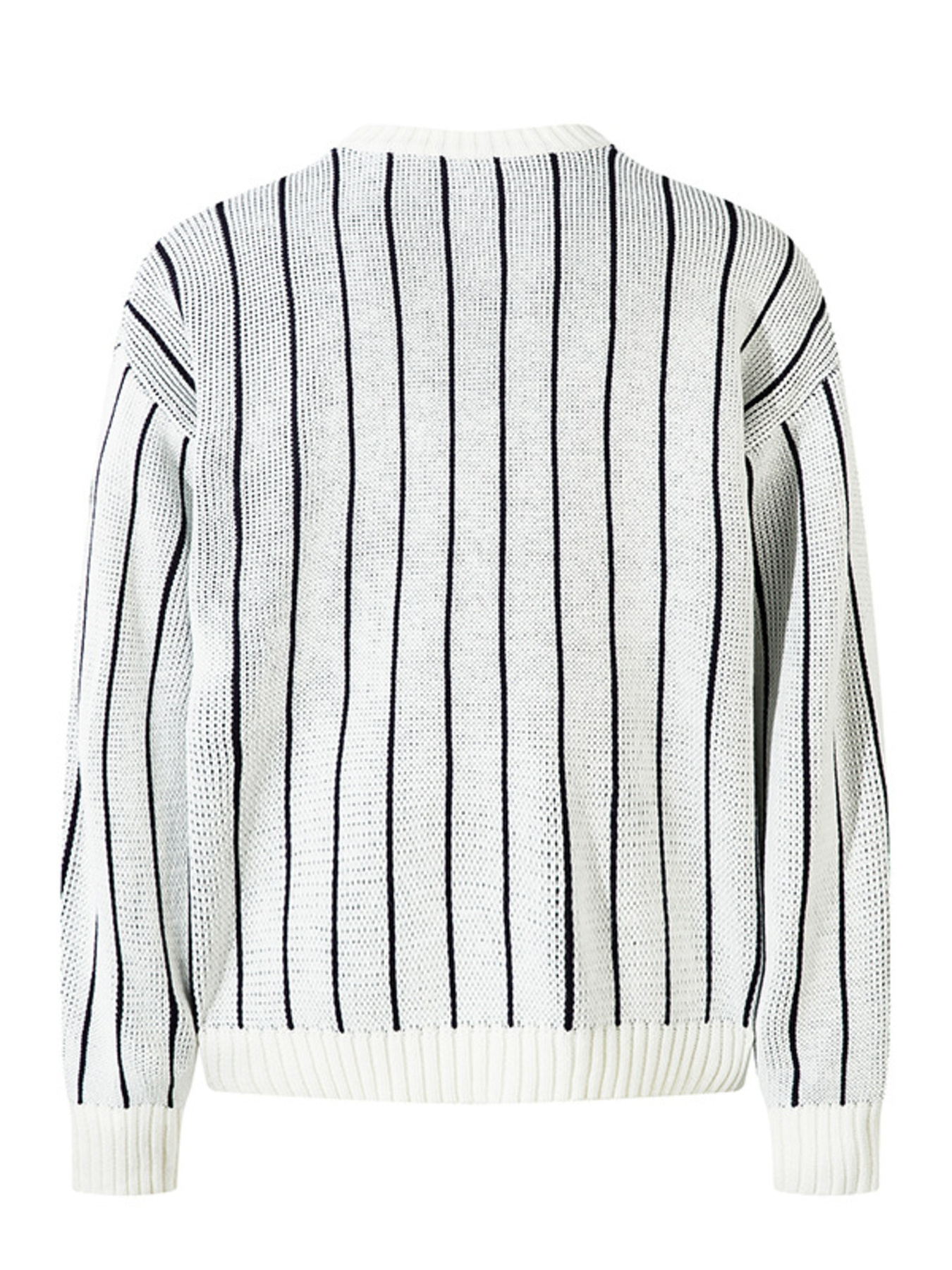 Men's Striped Round Neck Long Sleeve Sweater