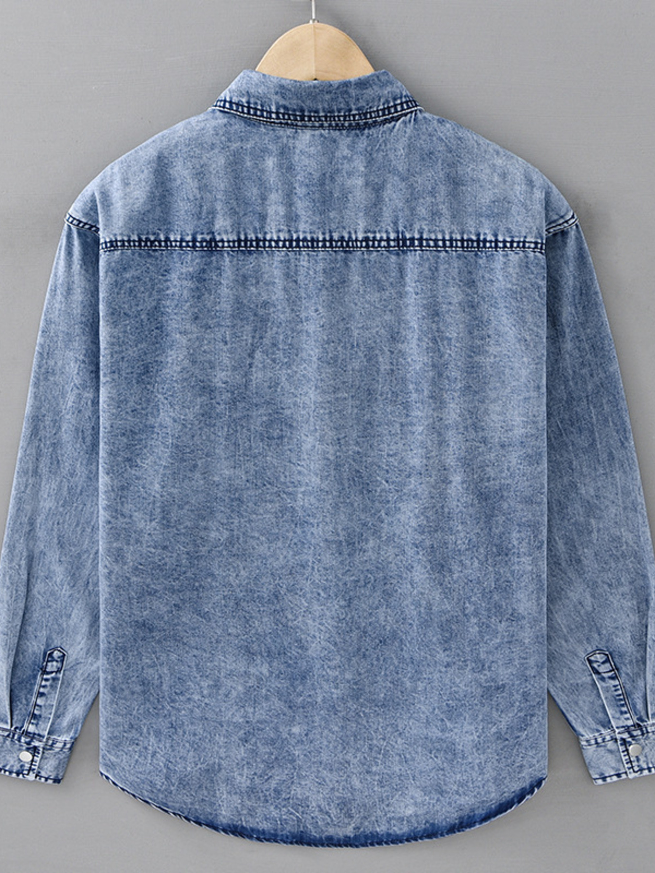 Men's Plus Size Snap Down Denim Shirt