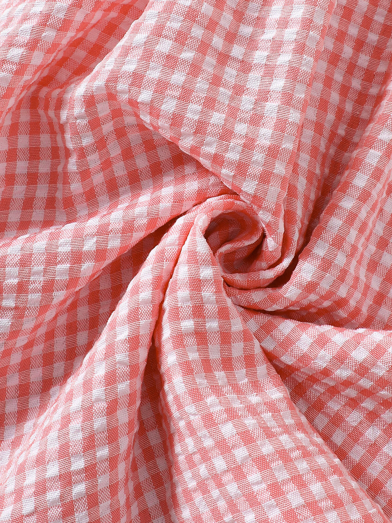 Children's Smocked Plaid Ruffle Sleeve Dress 5